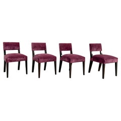 Ensemble de quatre chaises de salle à manger modernes roses de Costantini, Bruno, en stock
