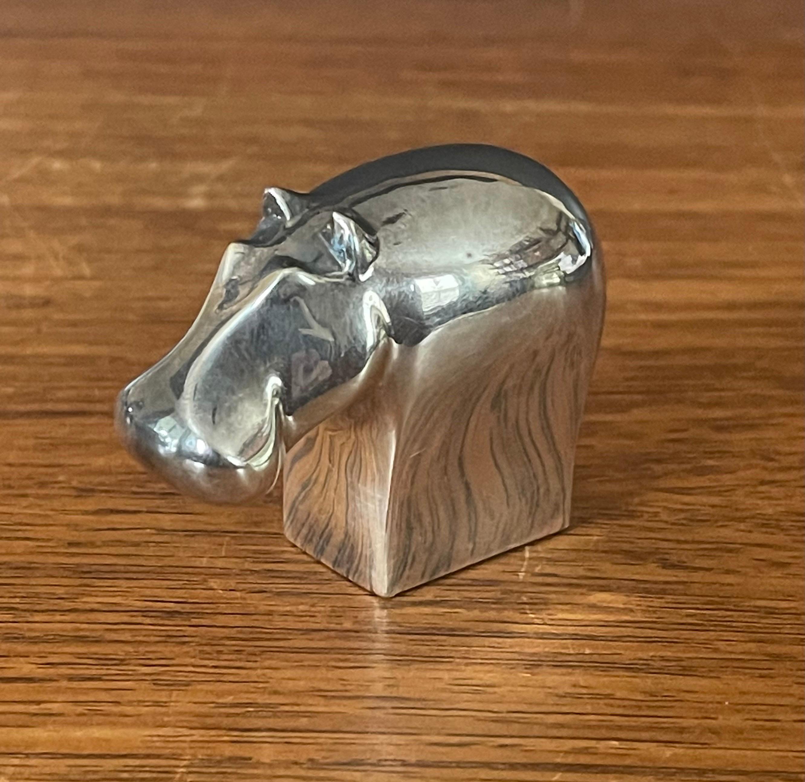Zinc Set of Four Plated Animal Paperweights by Gunnar Cyren for Dansk For Sale
