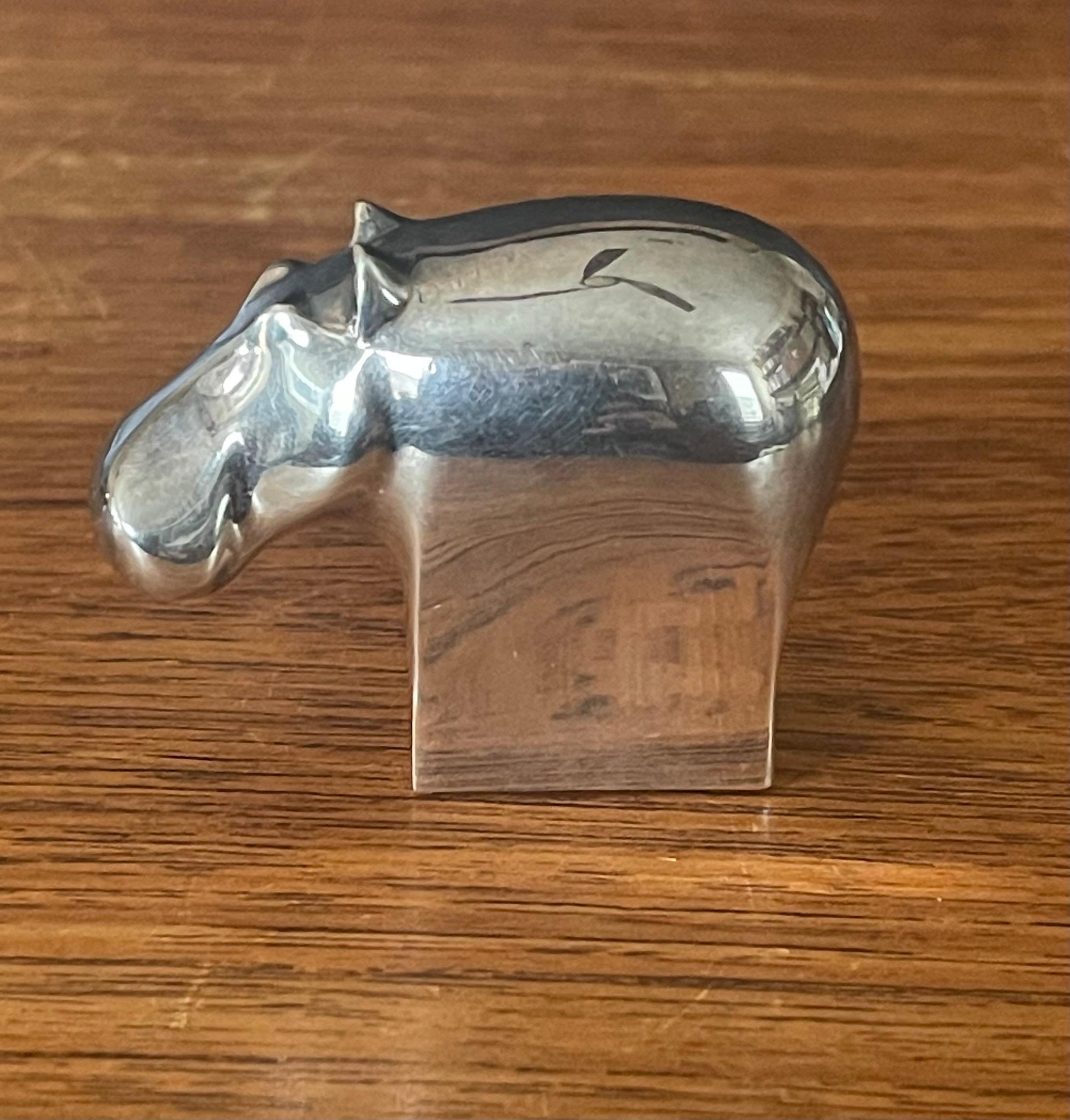 Set of Four Plated Animal Paperweights by Gunnar Cyren for Dansk For Sale 1