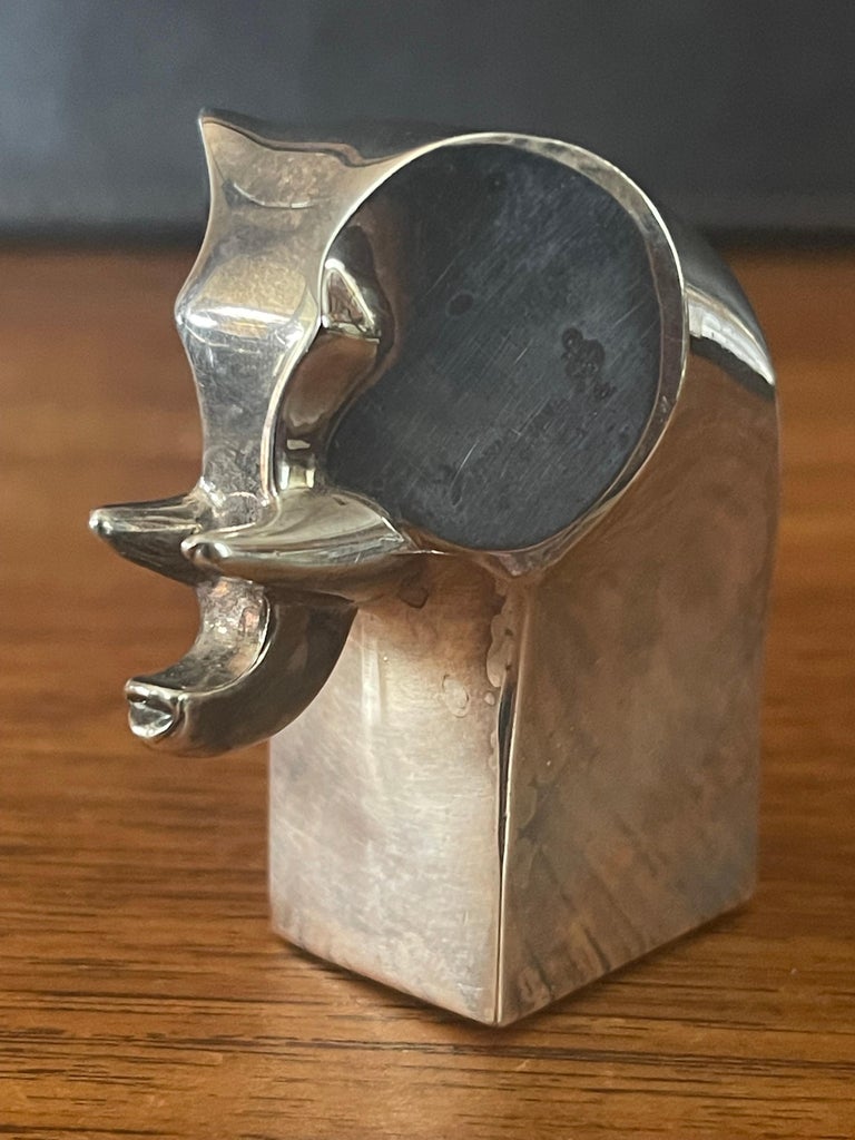 Set of Four Plated Animal Paperweights by Gunnar Cyren for Dansk For