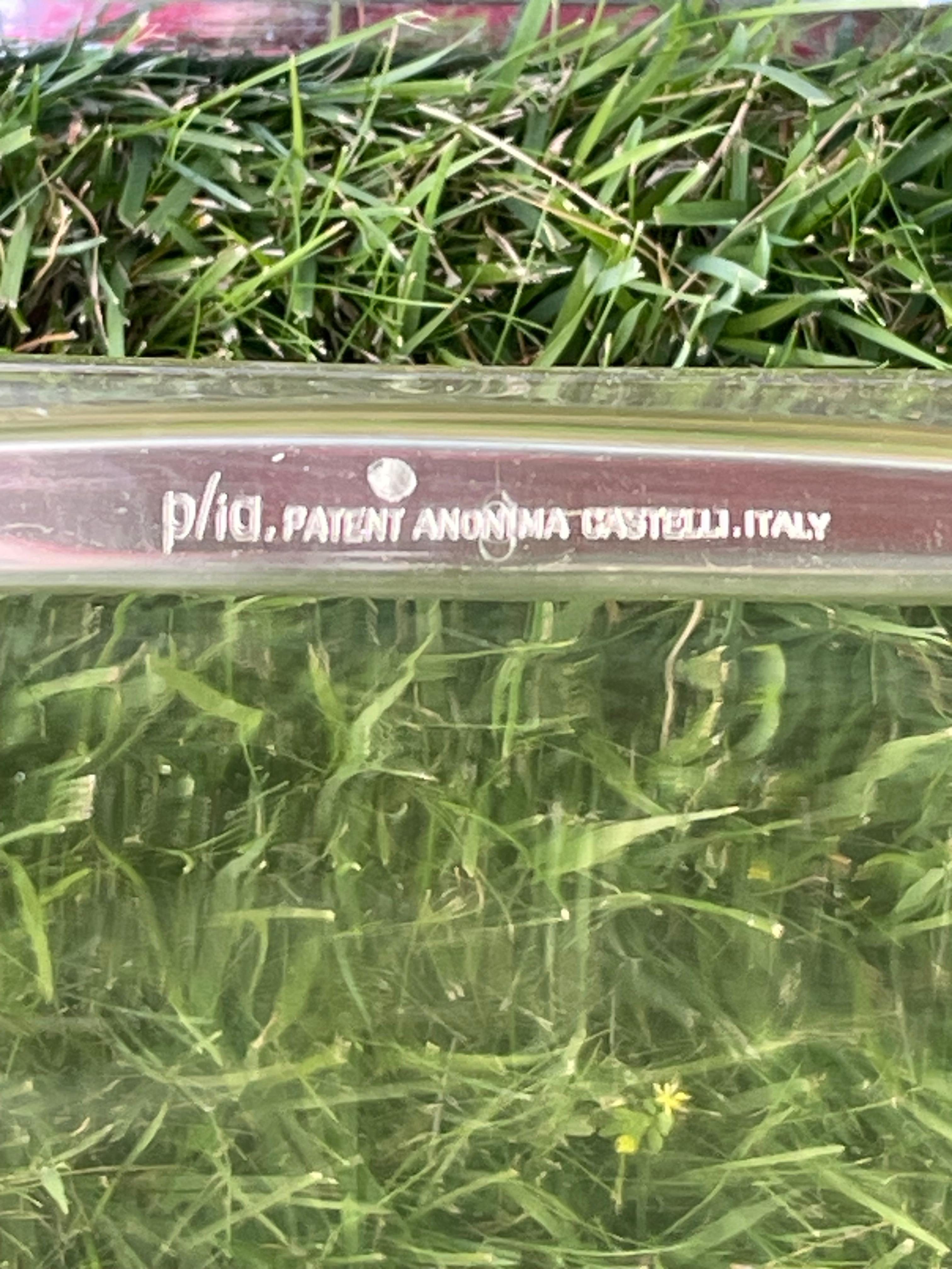 20th Century Set of Four Plia Lucite Italian Folding Chairs For Sale