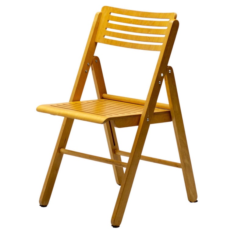 Set of Four Plywood Folding Chairs For Sale at 1stDibs