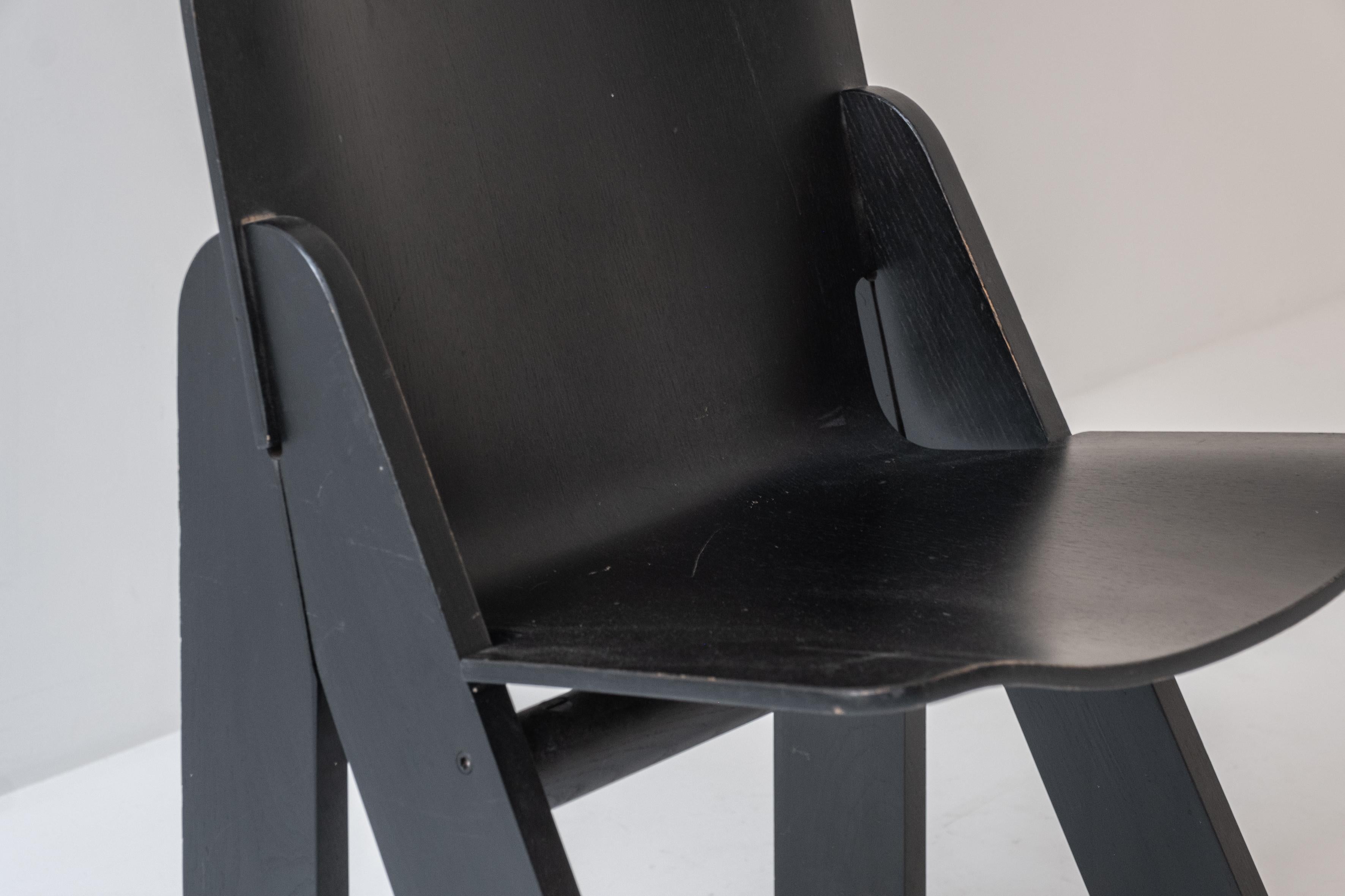 Set of Four ‘Poeta’ Dining Chairs by Gigi Sabadin for Stilwood, Italy, 1970s 3