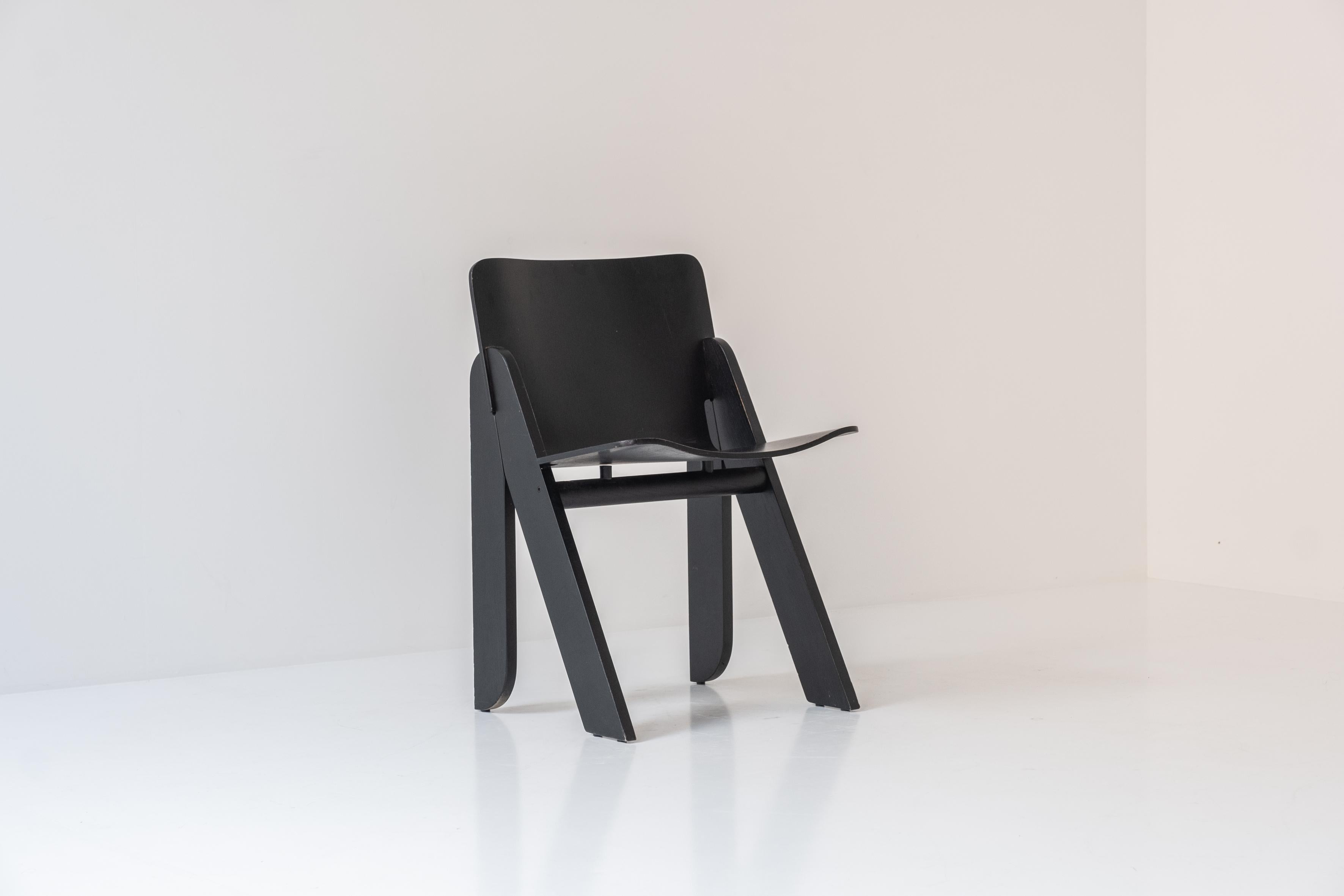 Late 20th Century Set of Four ‘Poeta’ Dining Chairs by Gigi Sabadin for Stilwood, Italy, 1970s