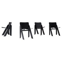 Set of Four ‘Poeta’ Dining Chairs by Gigi Sabadin for Stilwood, Italy, 1970s