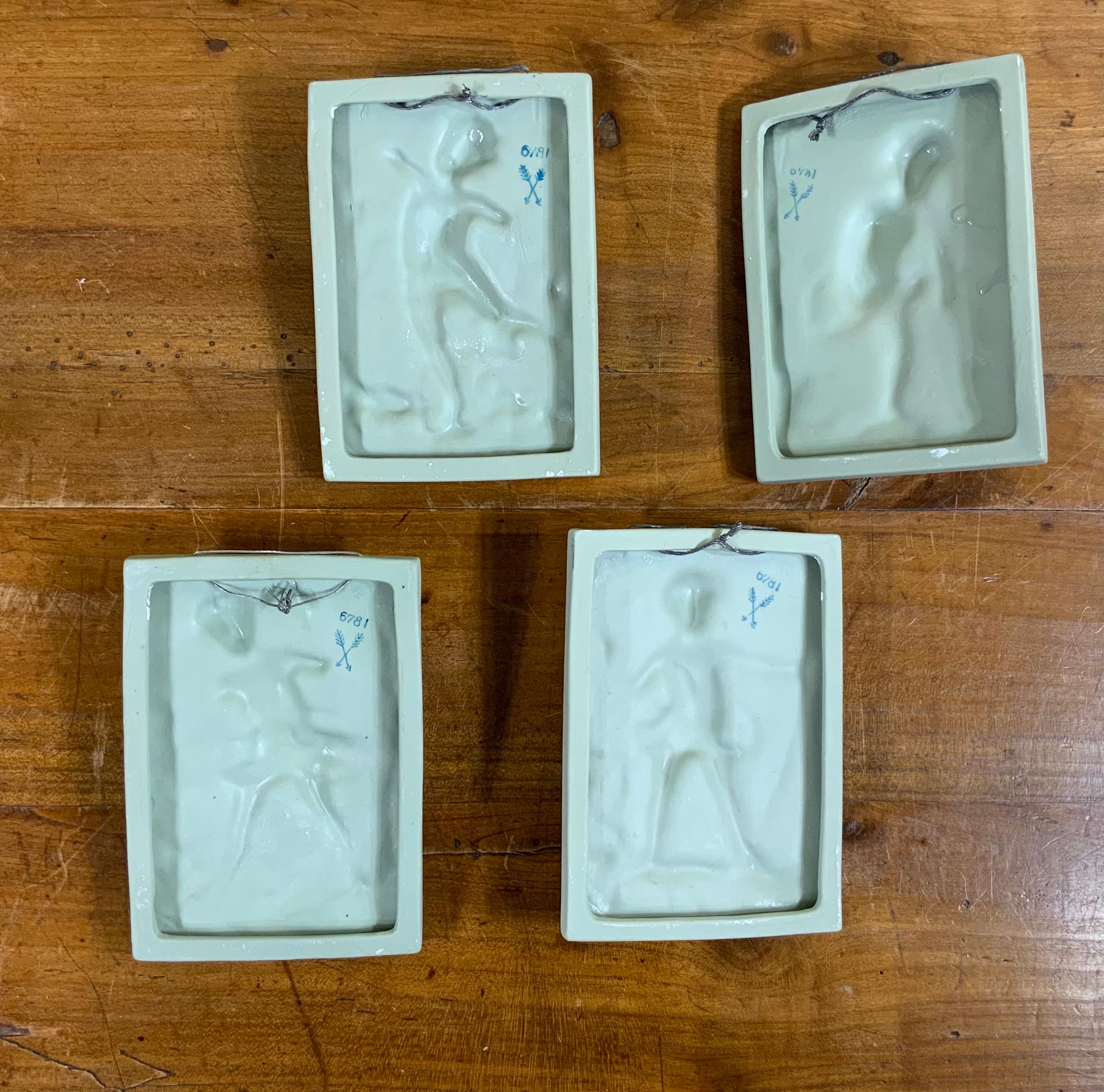 Set of Four Porcelain-Bisque Cherubs Statues 3