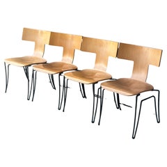 Set of Four Post-Modern "Anziano" Dining Chairs by John Hutton for Donghia
