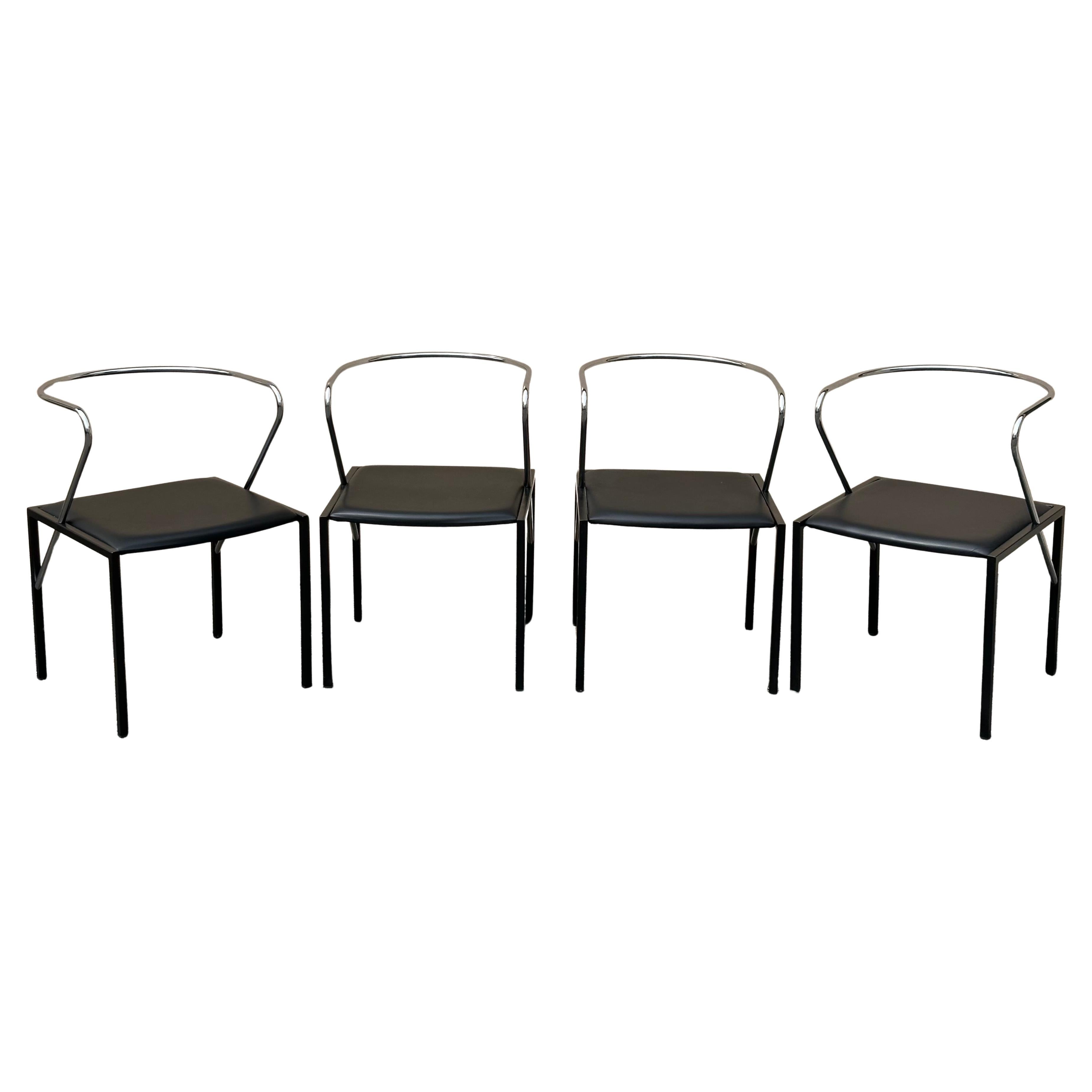 Set of Four Post-Modern "Apple Honey" Dining Chairs by Shiro Kuramata for Pastoe im Angebot