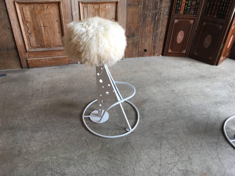 Set of Four Post Modern Bar Stools For Sale at 1stDibs
