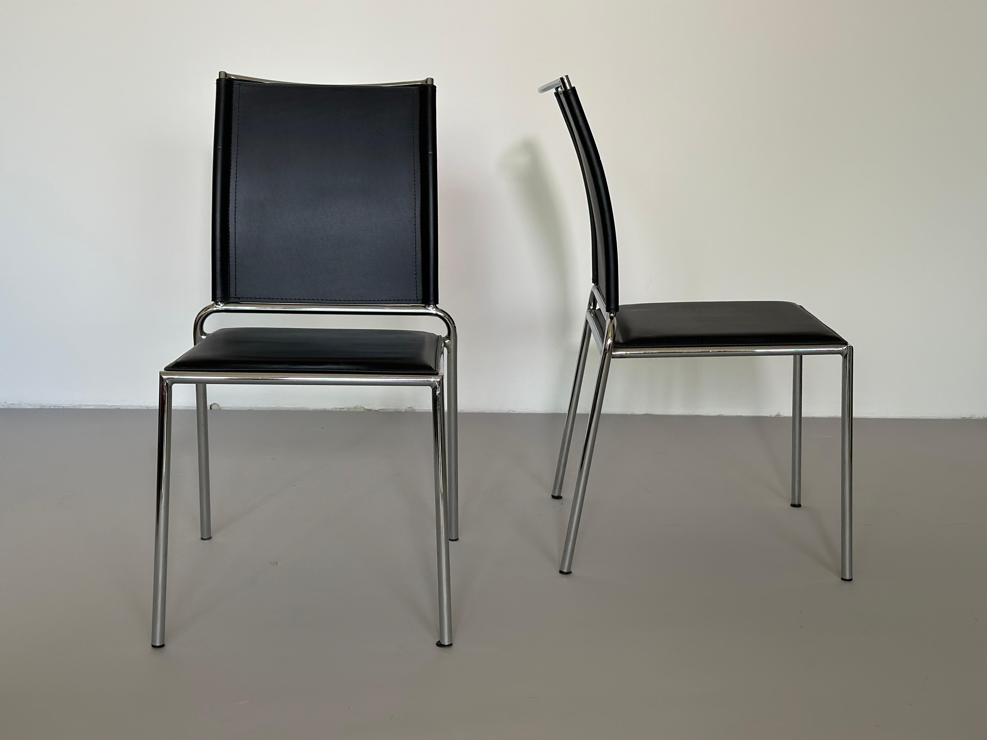 Post-Modern Set of Four Post Modern Dining Chair, 1980s For Sale