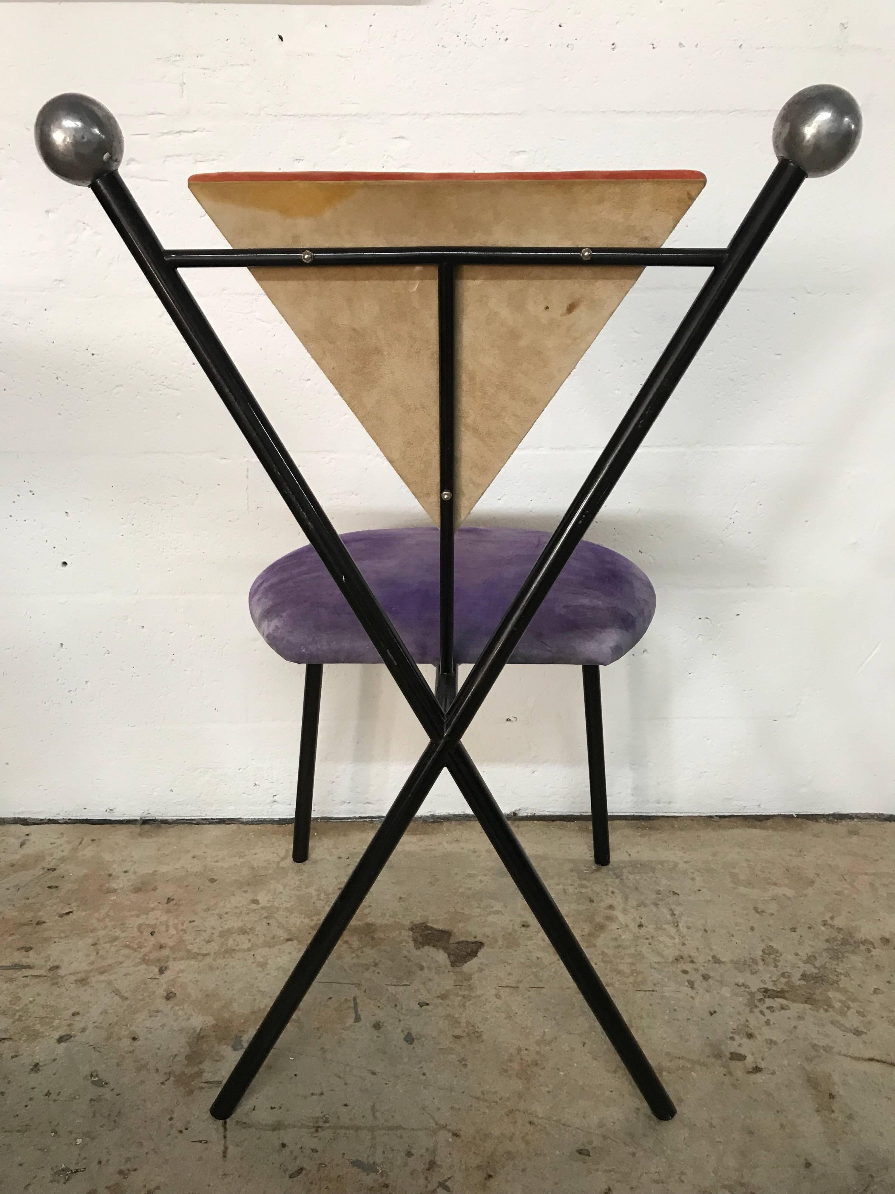 Set of Four Postmodern Dining Chairs For Sale 2