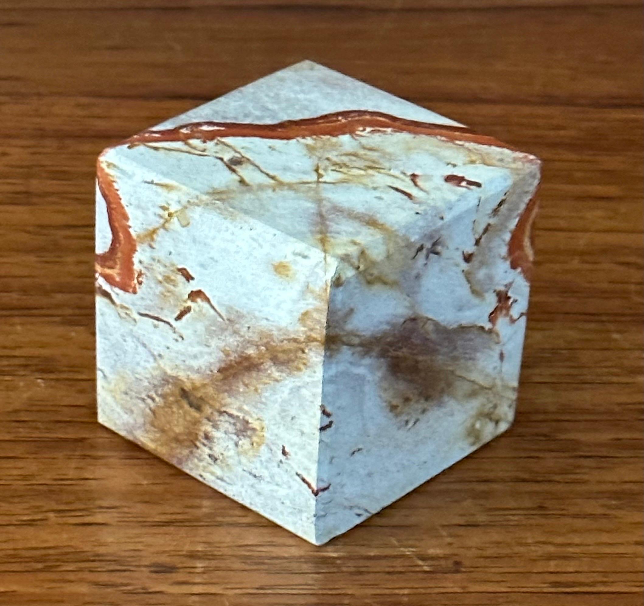 Set of Four Post-Modern Marble Blocks / Paperweights For Sale 7