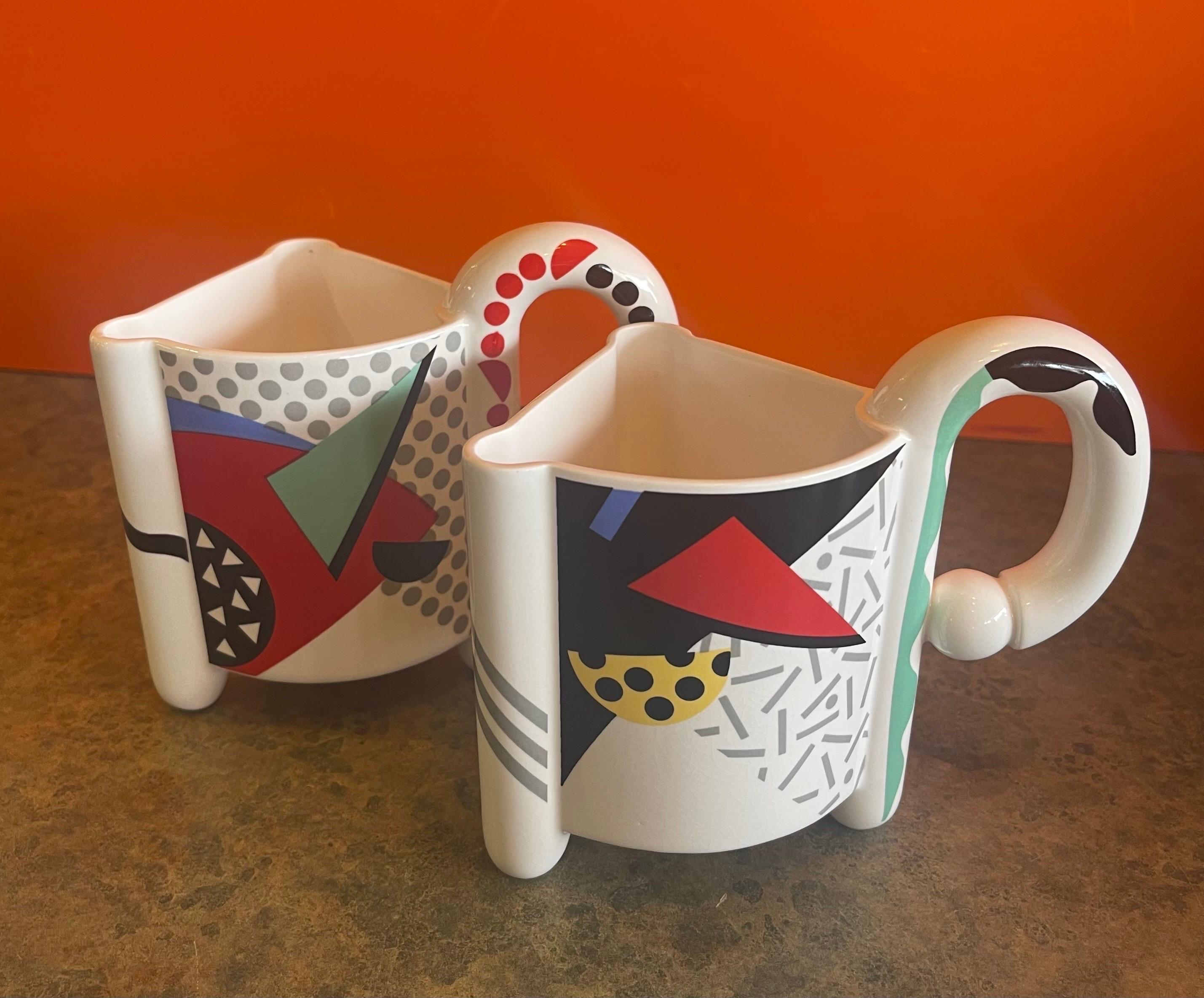 Japanese Set of Four Post Modern / Memphis 