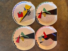 Set of Four Post Modern / Memphis "Carnival" Plates by Kato Kogei for Fujimori