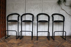 Set of Four Postmodern Barstools by Les Industries Amisco, Canada, 1980s