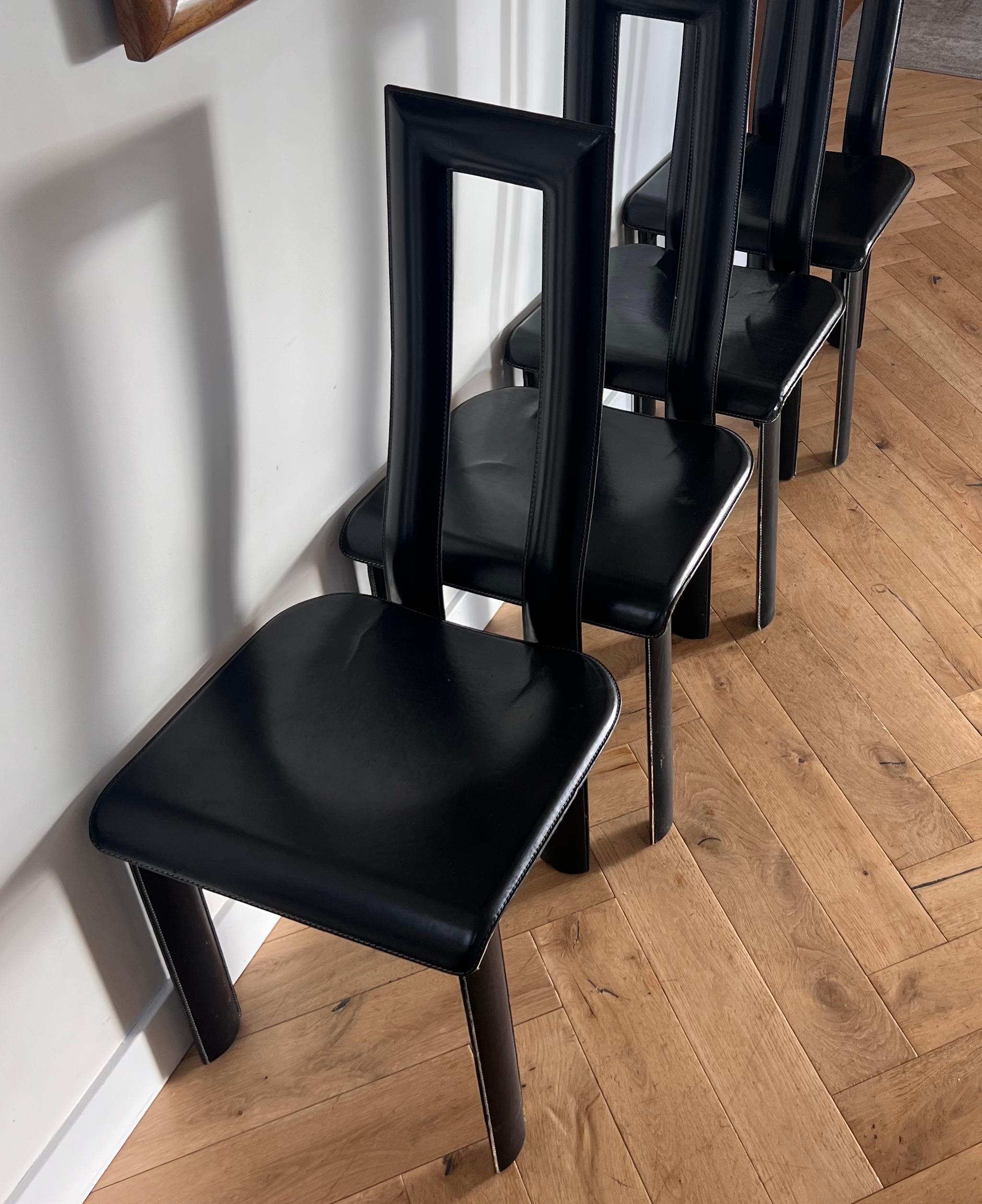 Set di quattro sedie da pranzo postmoderne di Antonella Mosca per Ycami, 20° secolo. 6