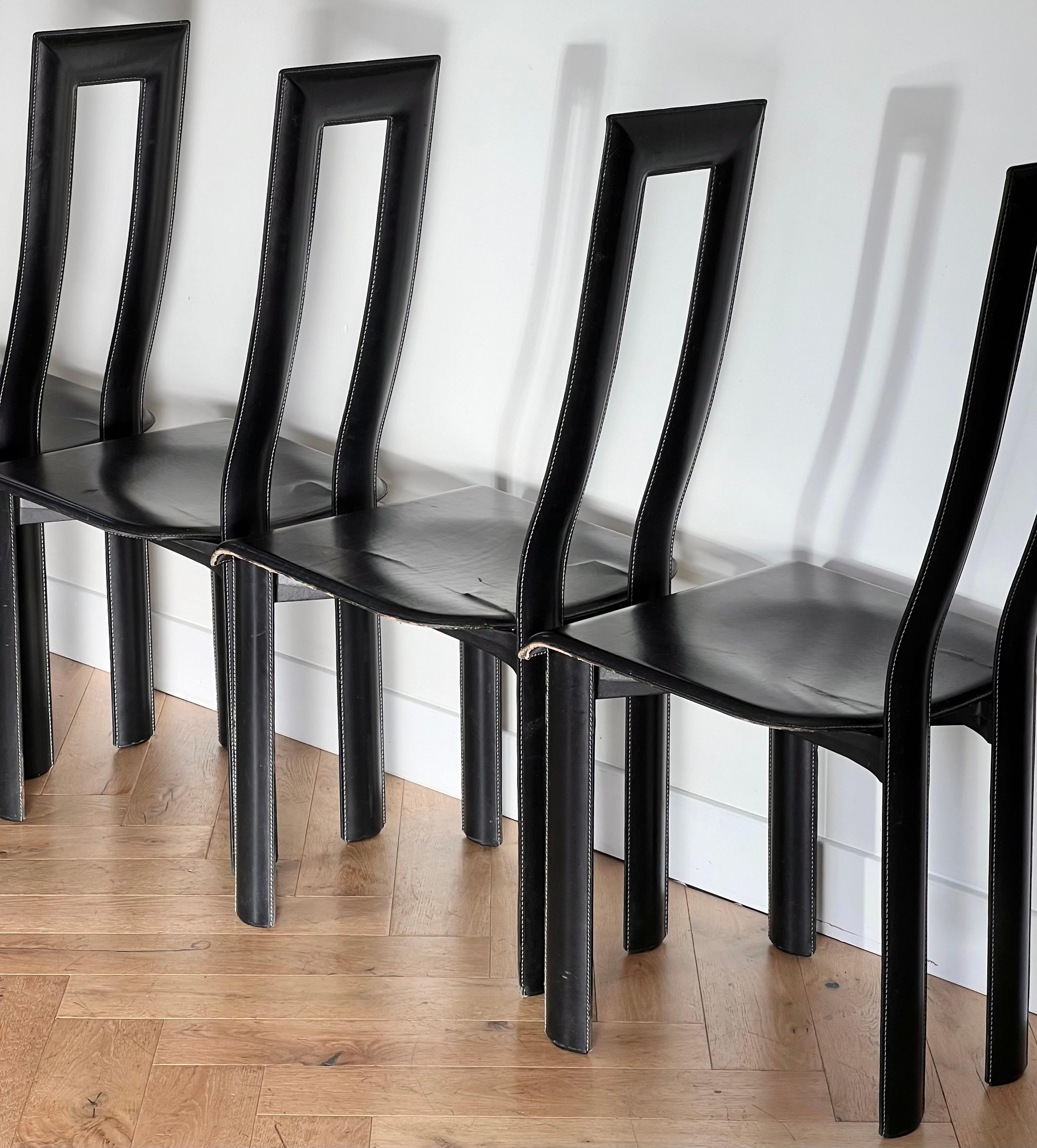Set di quattro sedie da pranzo postmoderne di Antonella Mosca per Ycami, 20° secolo. 11