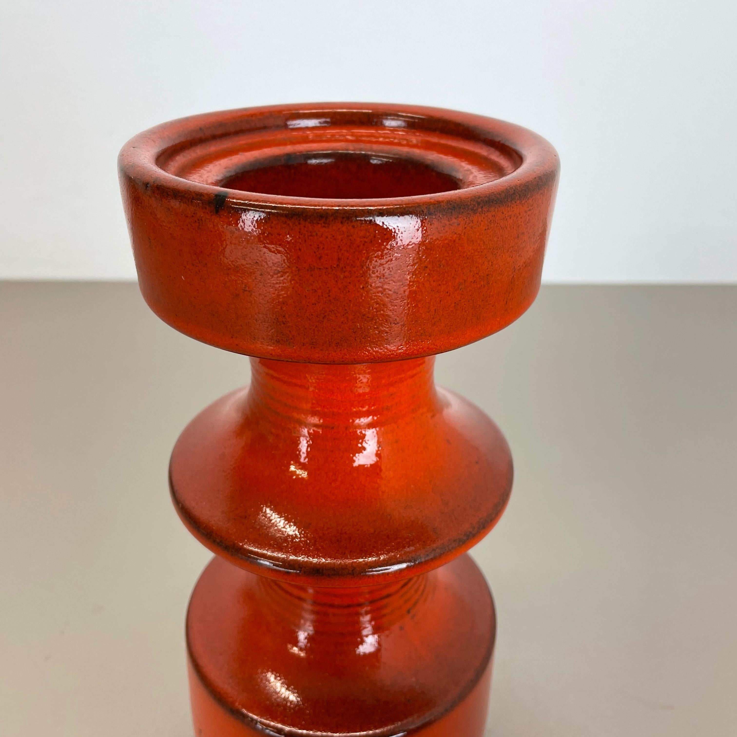 Set of Four Pottery Candleholder by Cari Zalloni for Steuler, Germany, 1970s For Sale 11