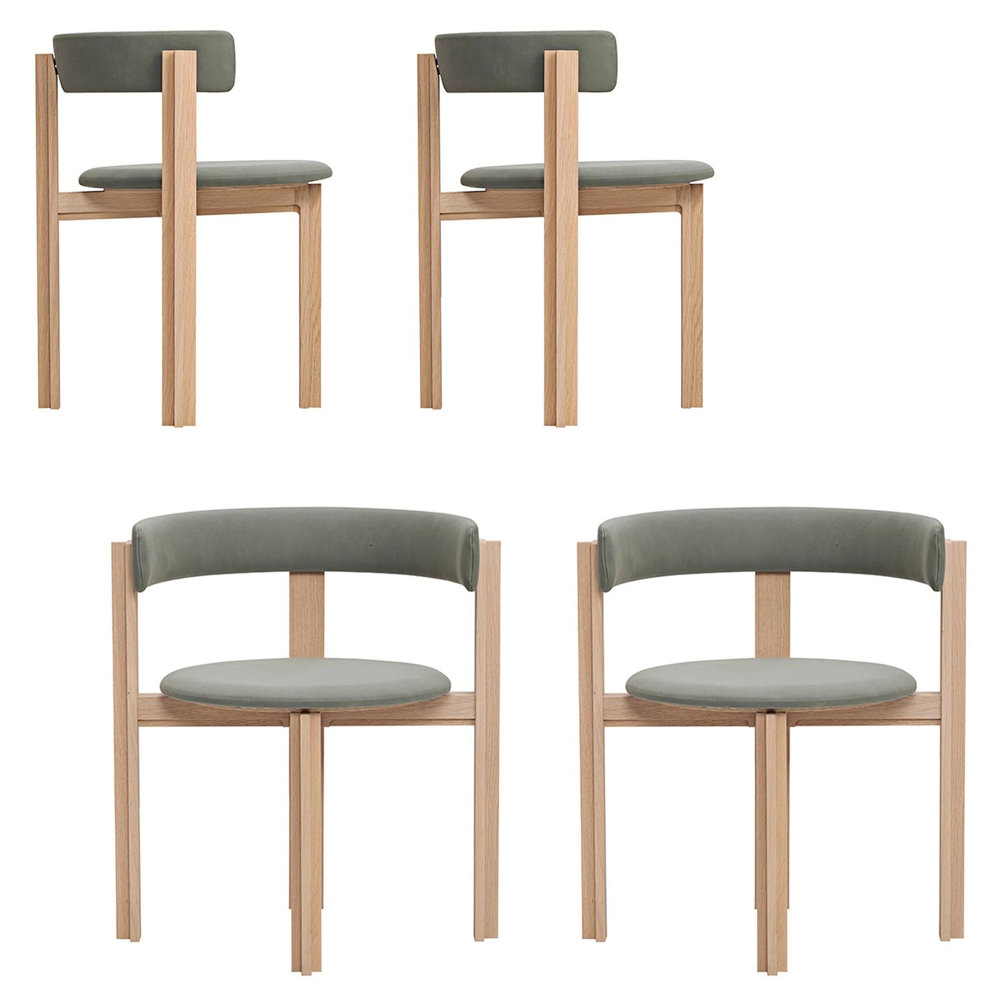 Set of Four Principal Dining Wood Chairs Designed by Bodil Kjær For Sale