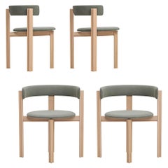 Satz von vier Principal Dining Holzstühlen entworfen von Bodil Kjær