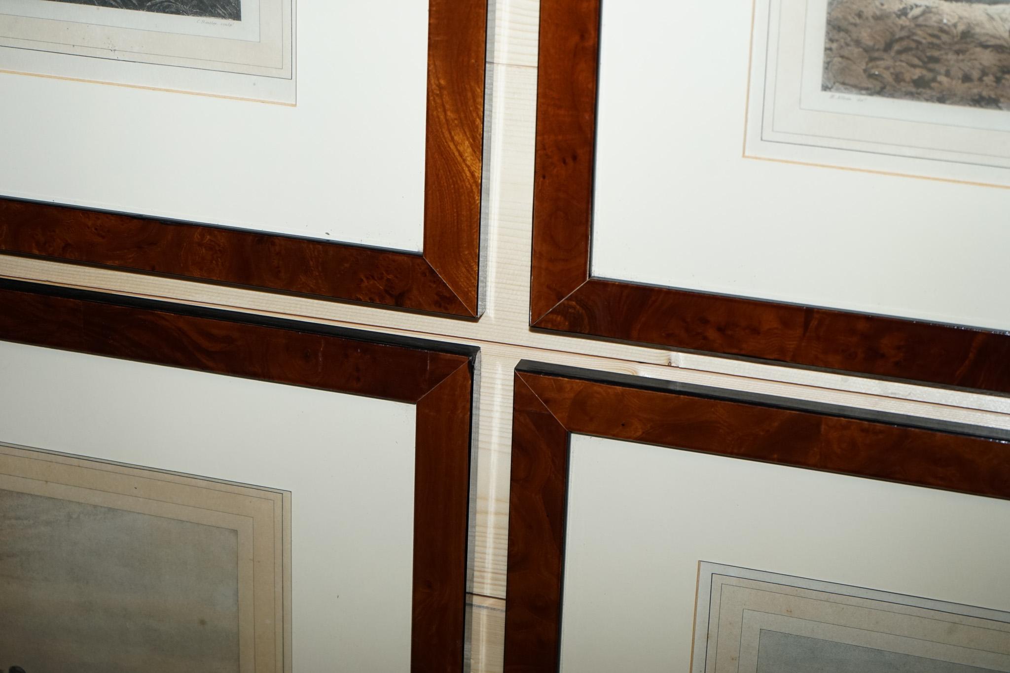 Ensemble de FOUR PRINTS BURR WALNUT FRAMES À LA MANNER DE HENRY THOMAS ALKEN en vente 8