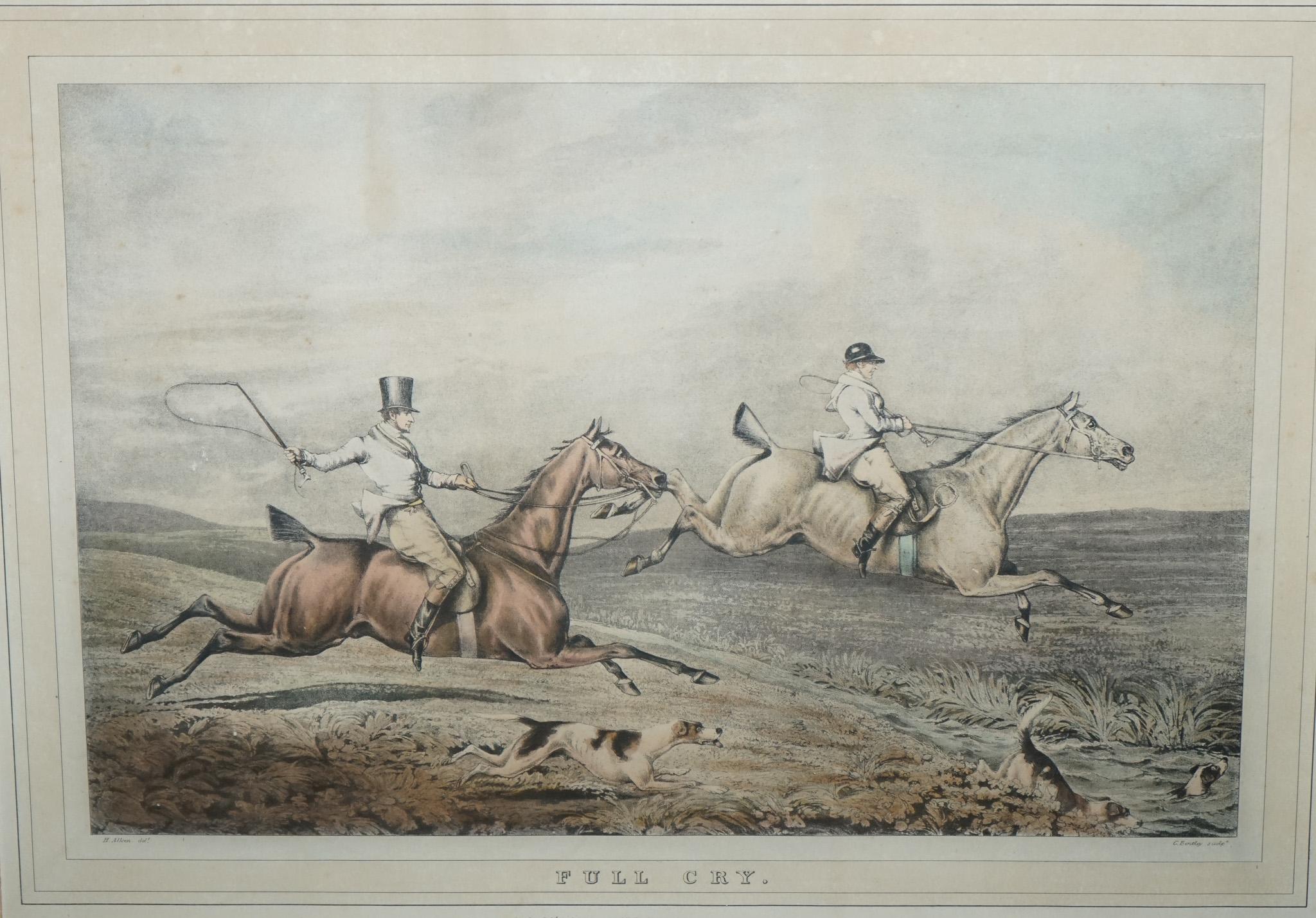Ensemble de FOUR PRINTS BURR WALNUT FRAMES À LA MANNER DE HENRY THOMAS ALKEN en vente 1