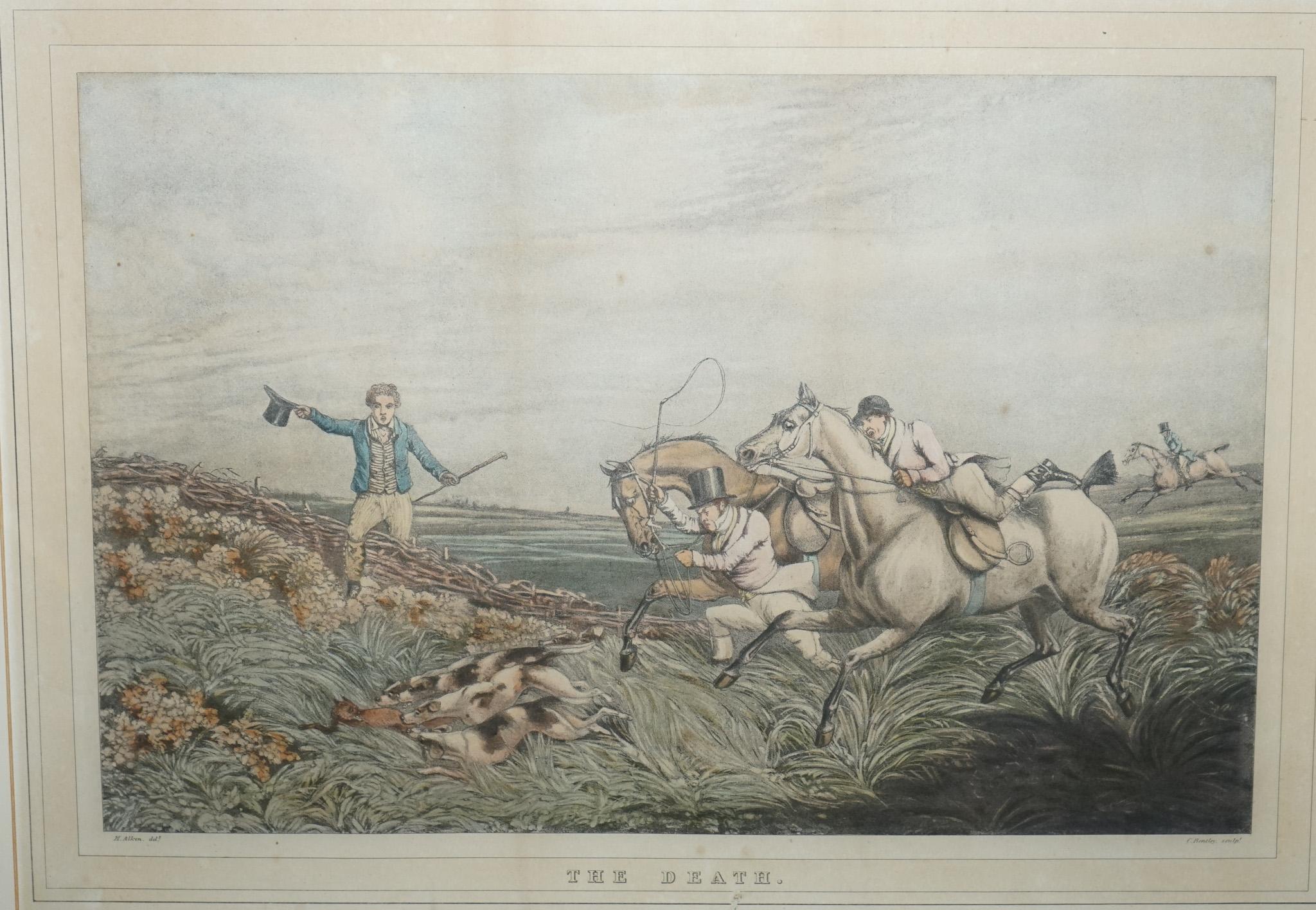 Ensemble de FOUR PRINTS BURR WALNUT FRAMES À LA MANNER DE HENRY THOMAS ALKEN en vente 2