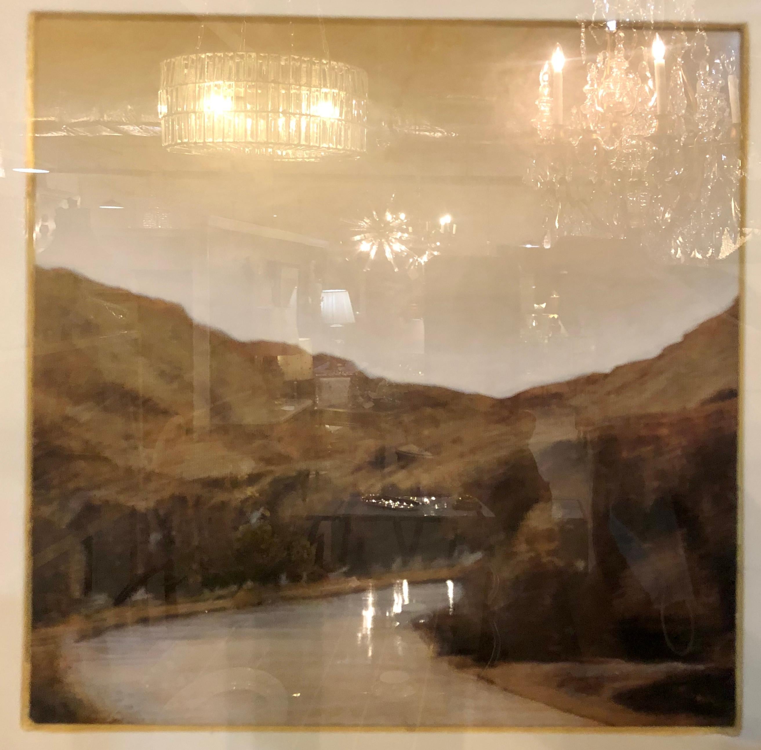 Adirondack Set of Four Prints in Trowbridge Gallery Frames, Lake and River Scenes