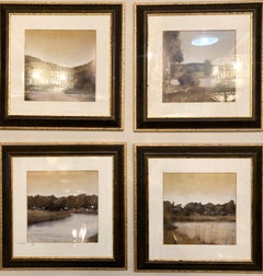 Set of Four Prints in Trowbridge Gallery Frames, Lake and River Scenes