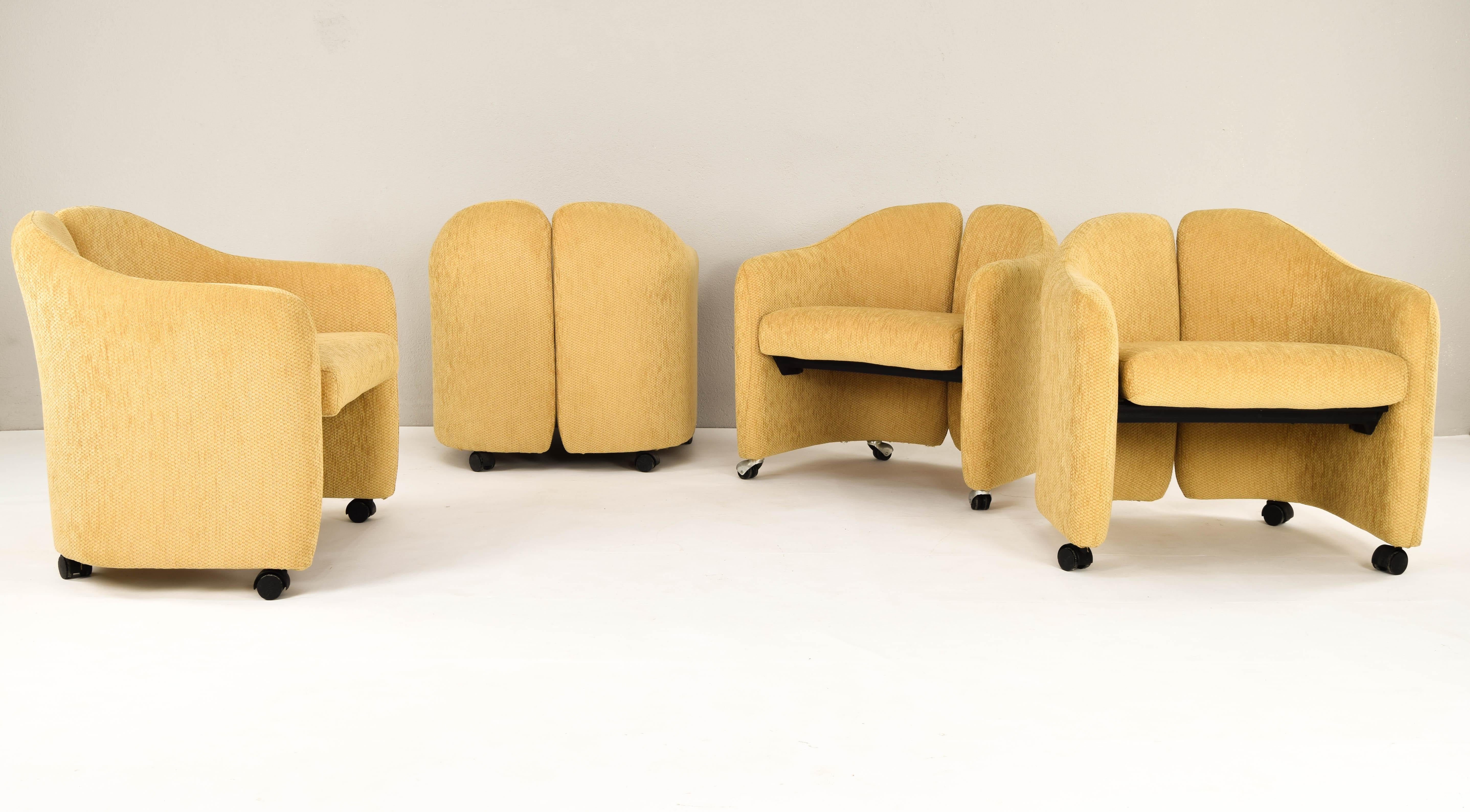 Set of Four PS 142 Eugenio Gerli Mid-Century Modern Chair for Tecno In Good Condition In Escalona, Toledo