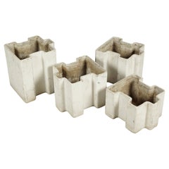 Set of Four "Puzzle" Planters Designed by Willy Guhl, Switzerland, 1950