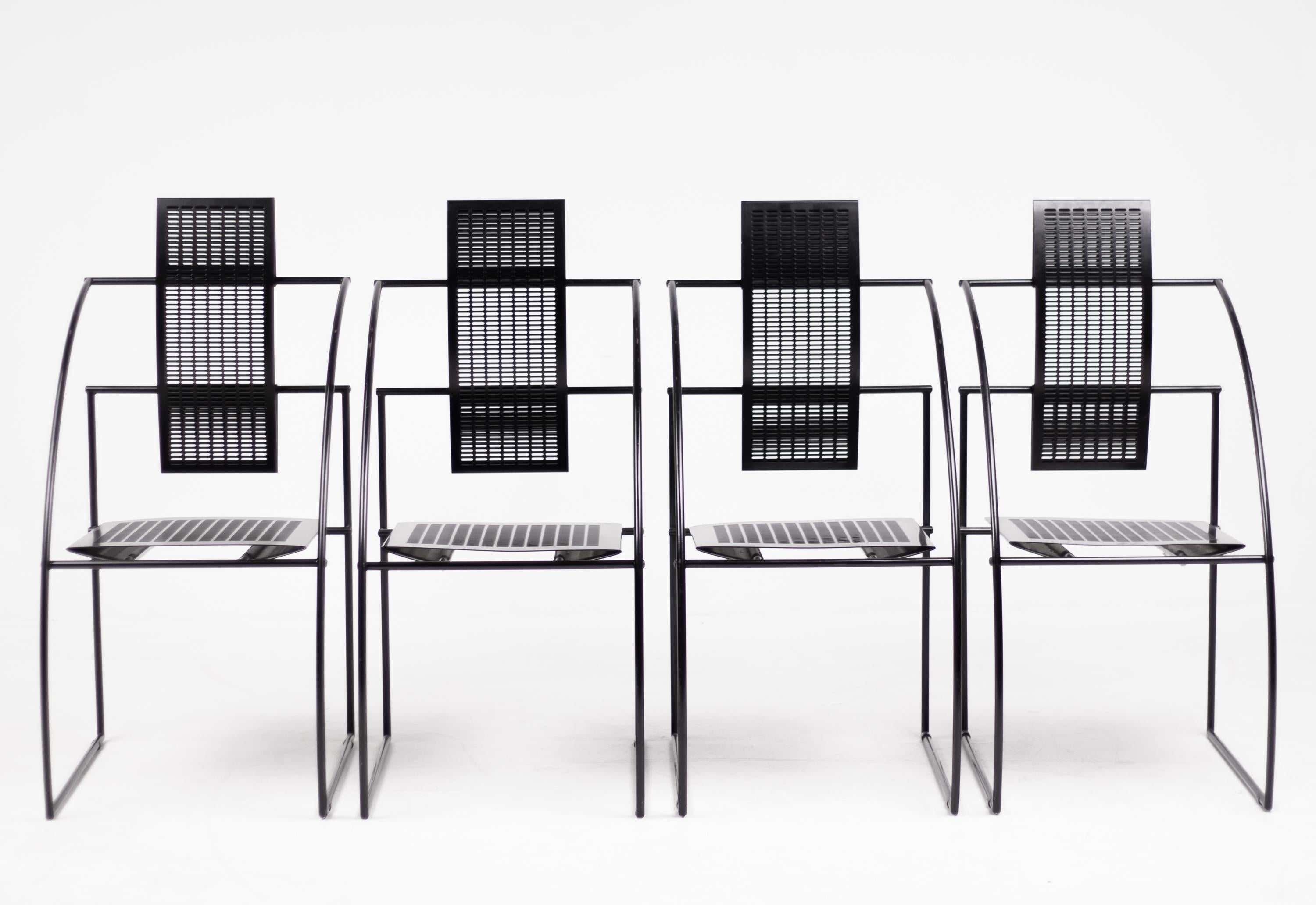 Italian Set of Four Quinta Chairs by Mario Botta