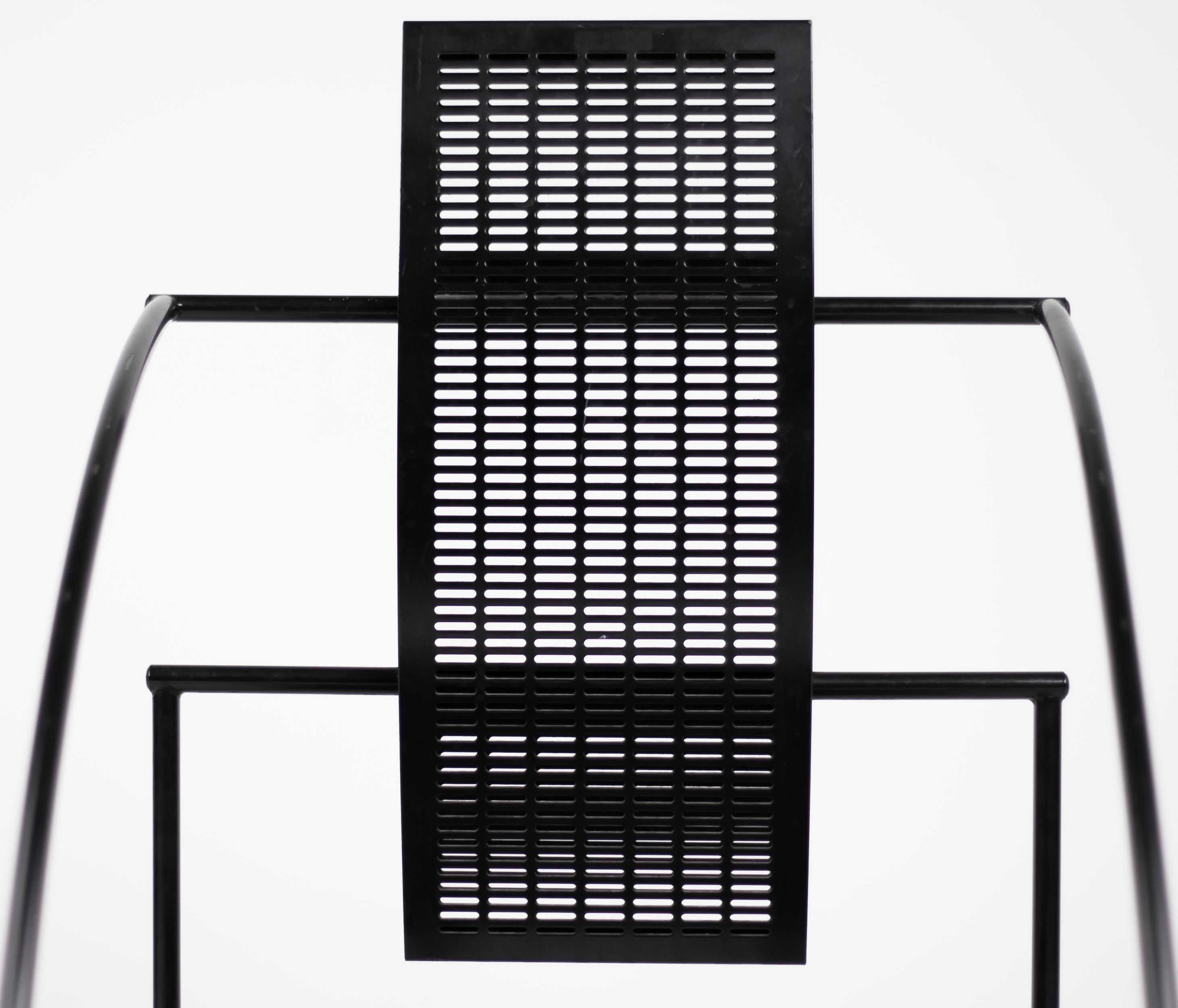 Enameled Set of Four Quinta Chairs by Mario Botta