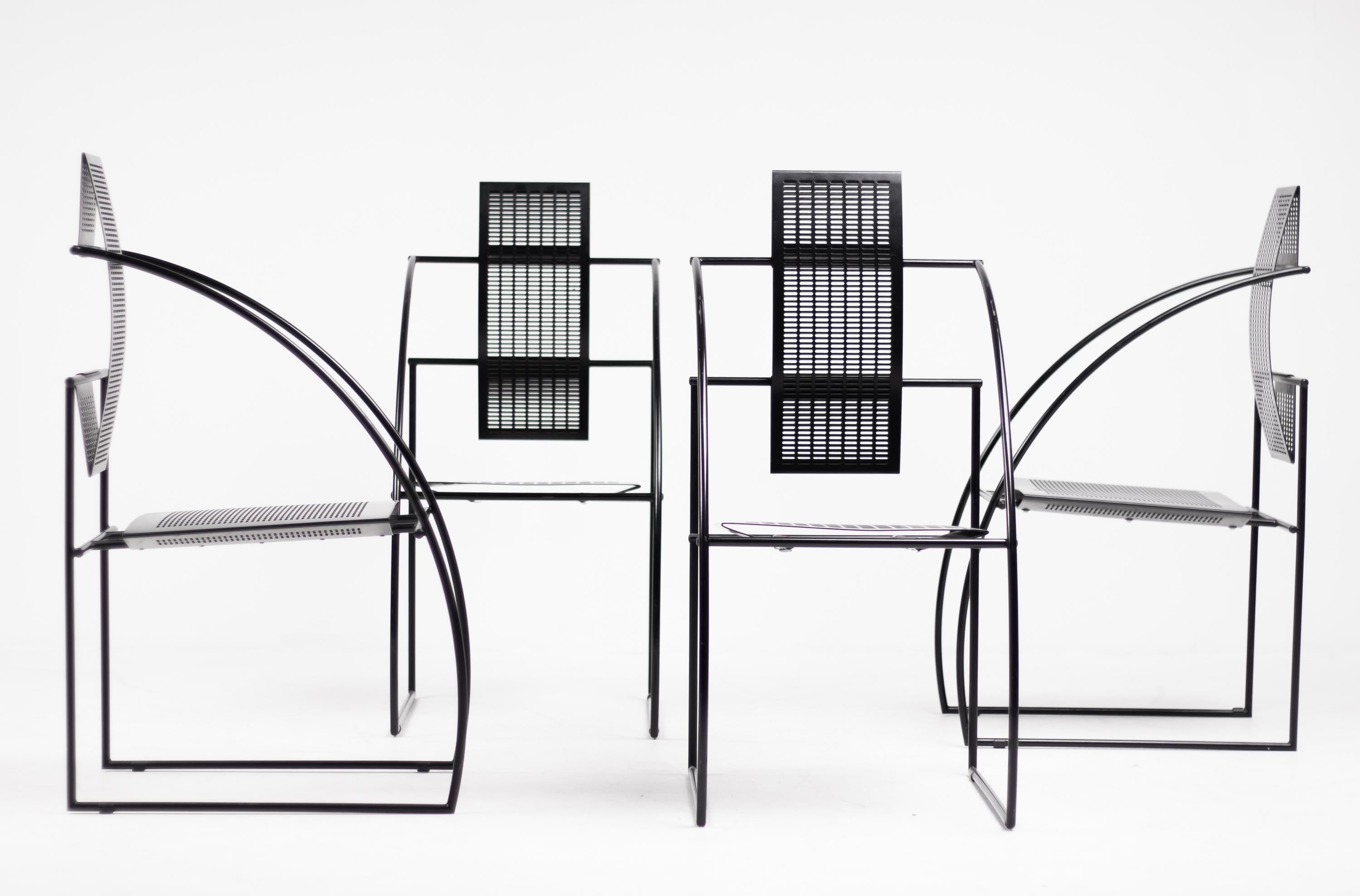 Late 20th Century Set of Four Quinta Chairs by Mario Botta