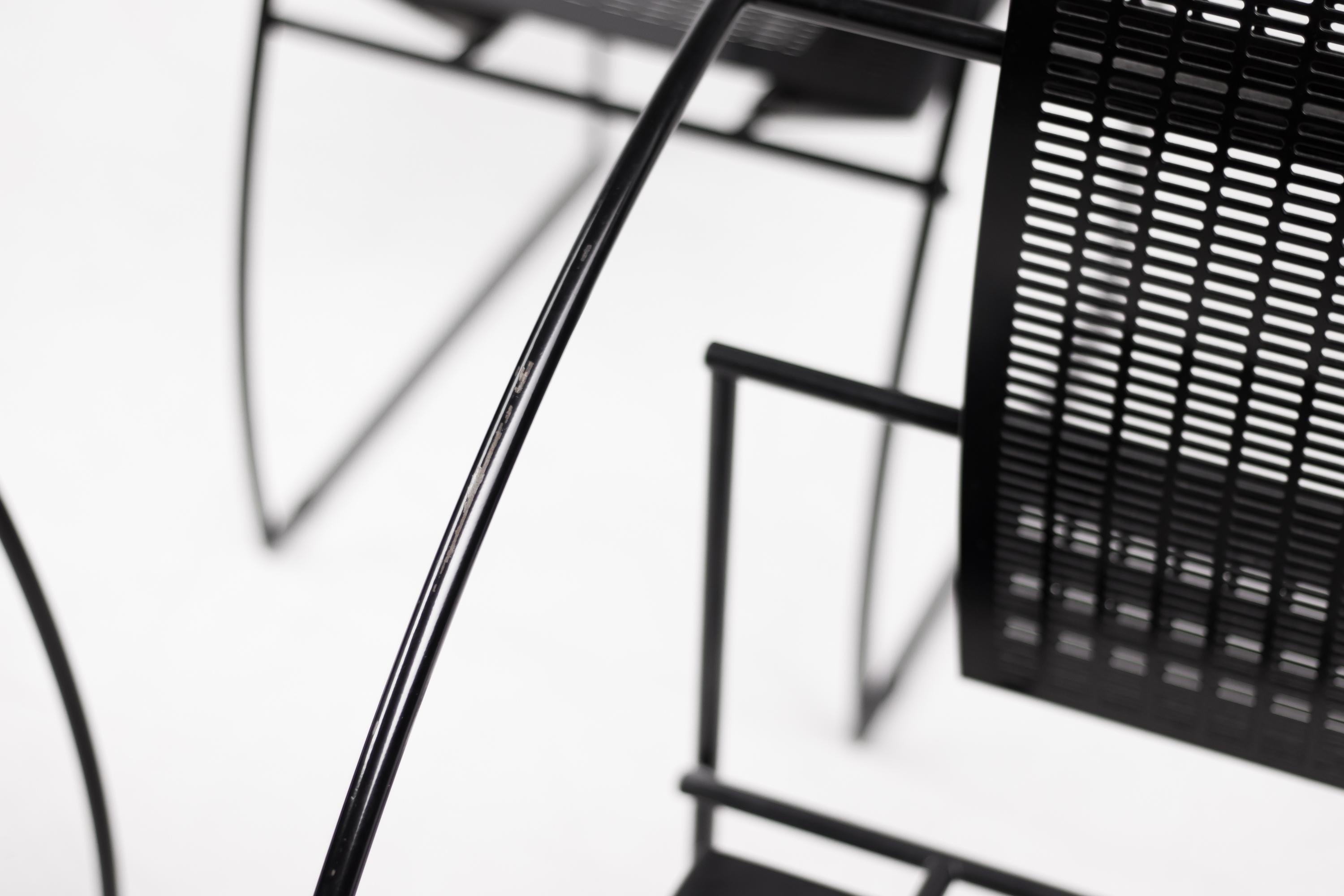 Steel Set of Four Quinta Chairs by Mario Botta