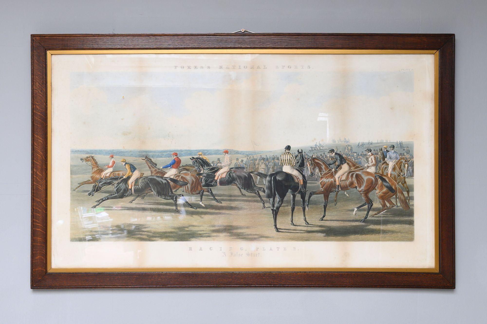Mid-19th Century Set of Four Racing Prints For Sale