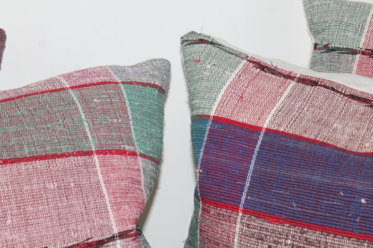 Set of Four Rag Rug Pillows For Sale at 1stDibs