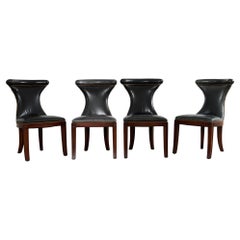 Set of Four Ralph Lauren Highgate Leather Dining Chairs