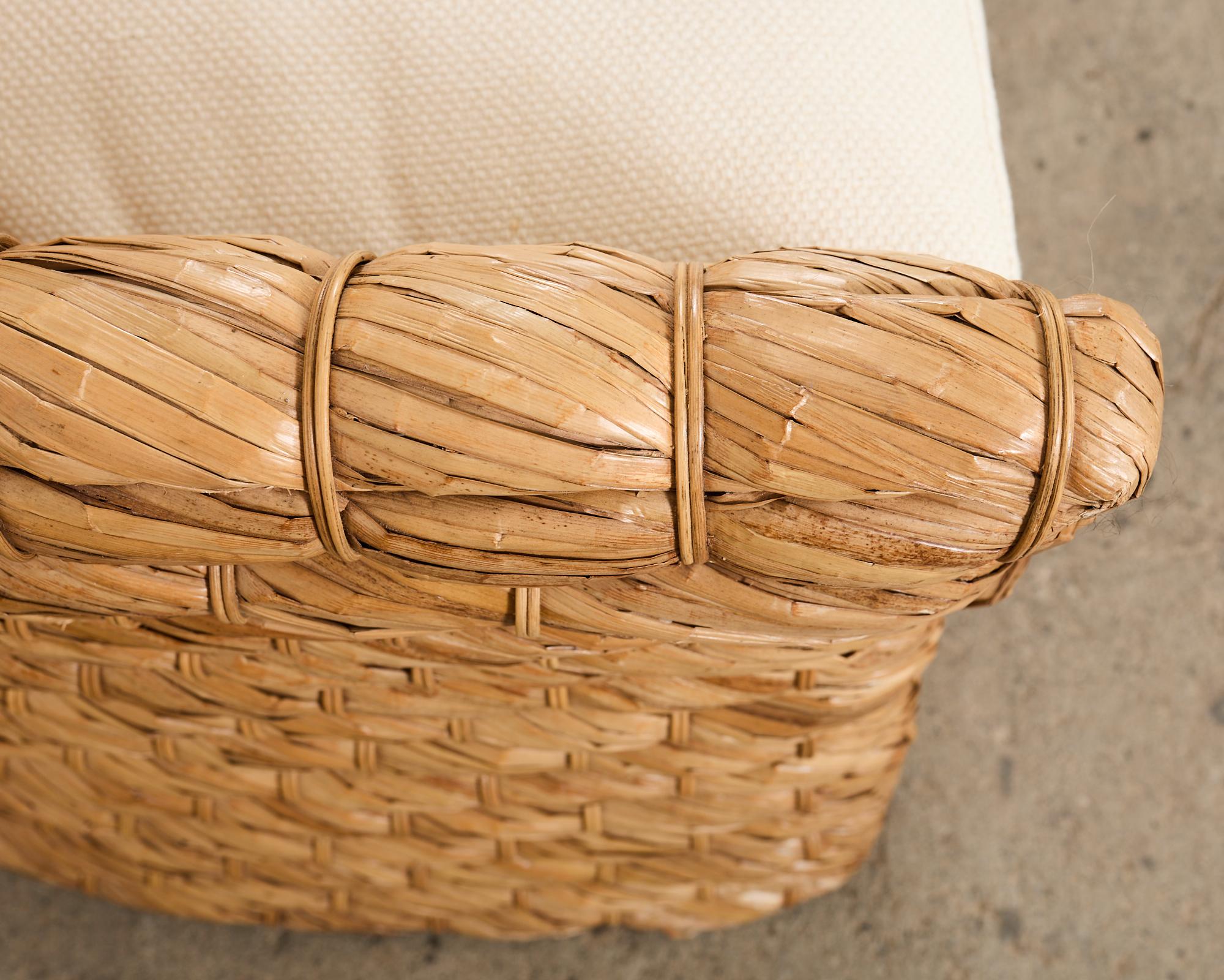 Set of Four Ralph Lauren Joshua Tree Woven Dining Chairs 2