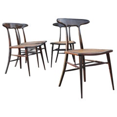 Set of Four Rare Dining Chairs by Martin Eisler and Carlo Hauner for Forma