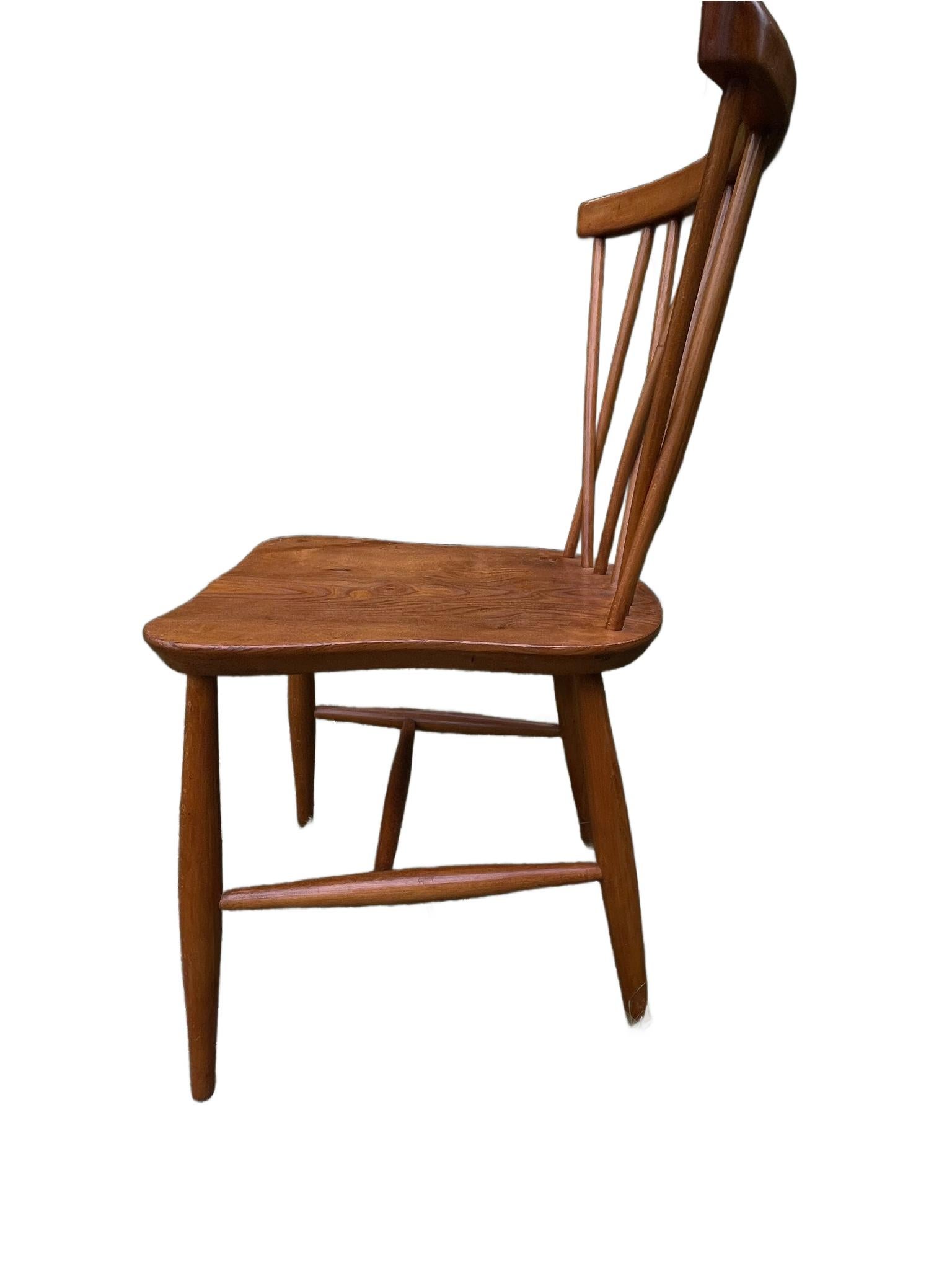 Set of Four Rare Ercol Candlestick Dining Chairs, Mid Century (Britisch) im Angebot