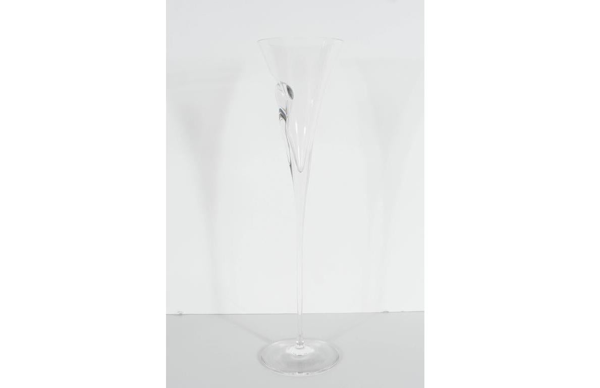 20th Century Set of Four Rare Rosenthal Studio-Line Champagne Flutes by Michael Boehm For Sale