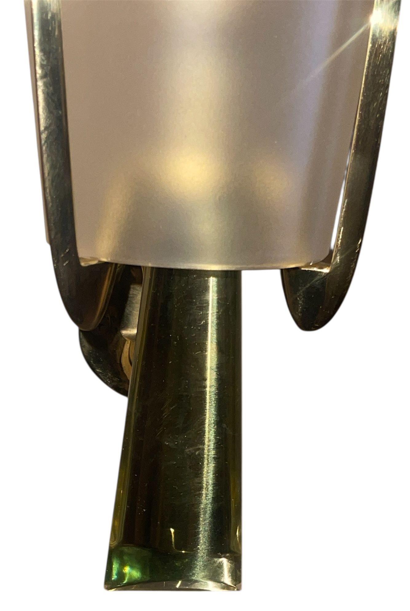 Satz von vier seltenen Wandleuchtern von Max Ingrand für Fontana Arte, Italien, 1959. 4