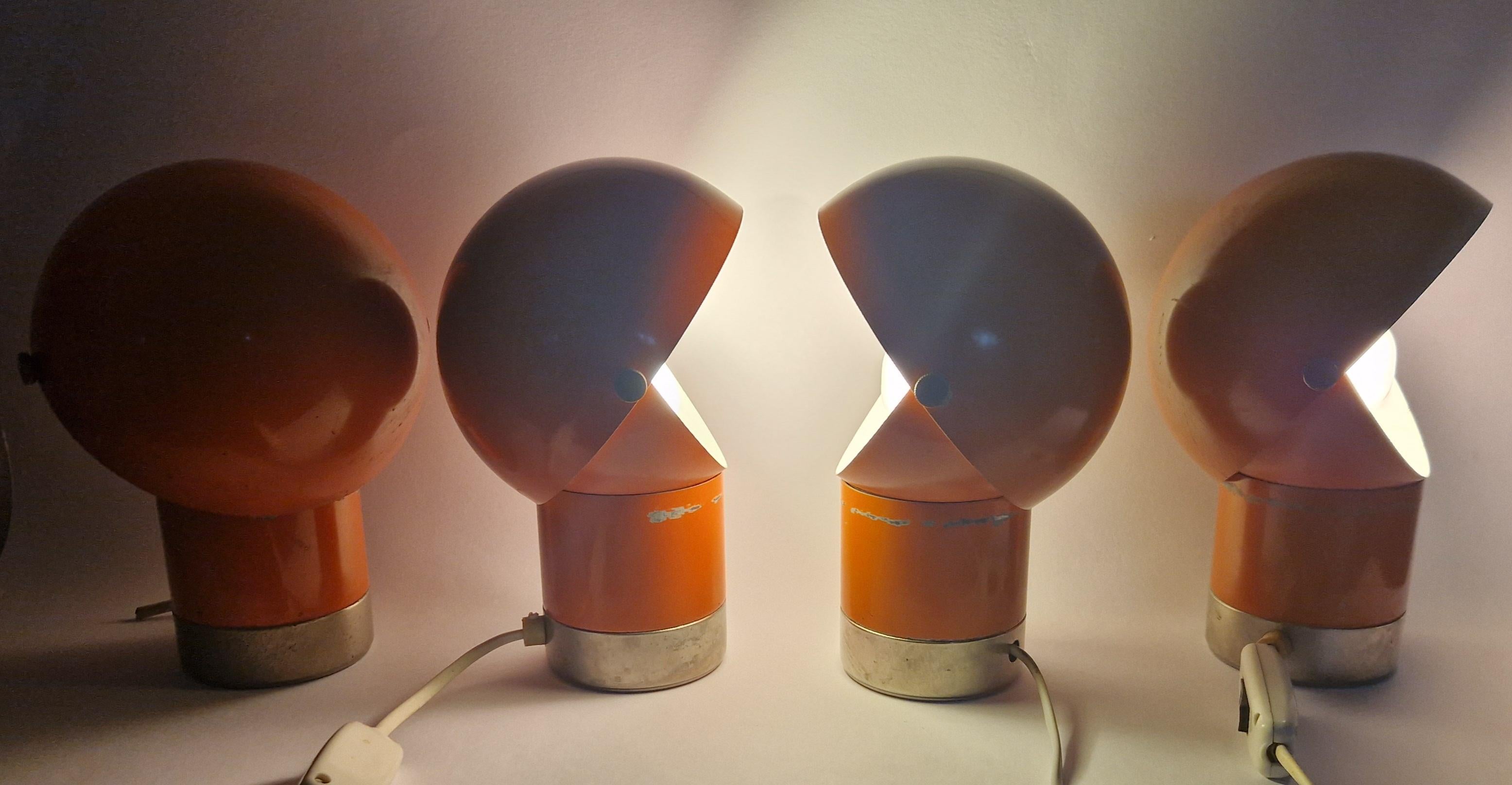 Juego de cuatro raras lámparas de mesa Astronauta Kamenicky Senov, Spaec Age, 1970s en venta 4