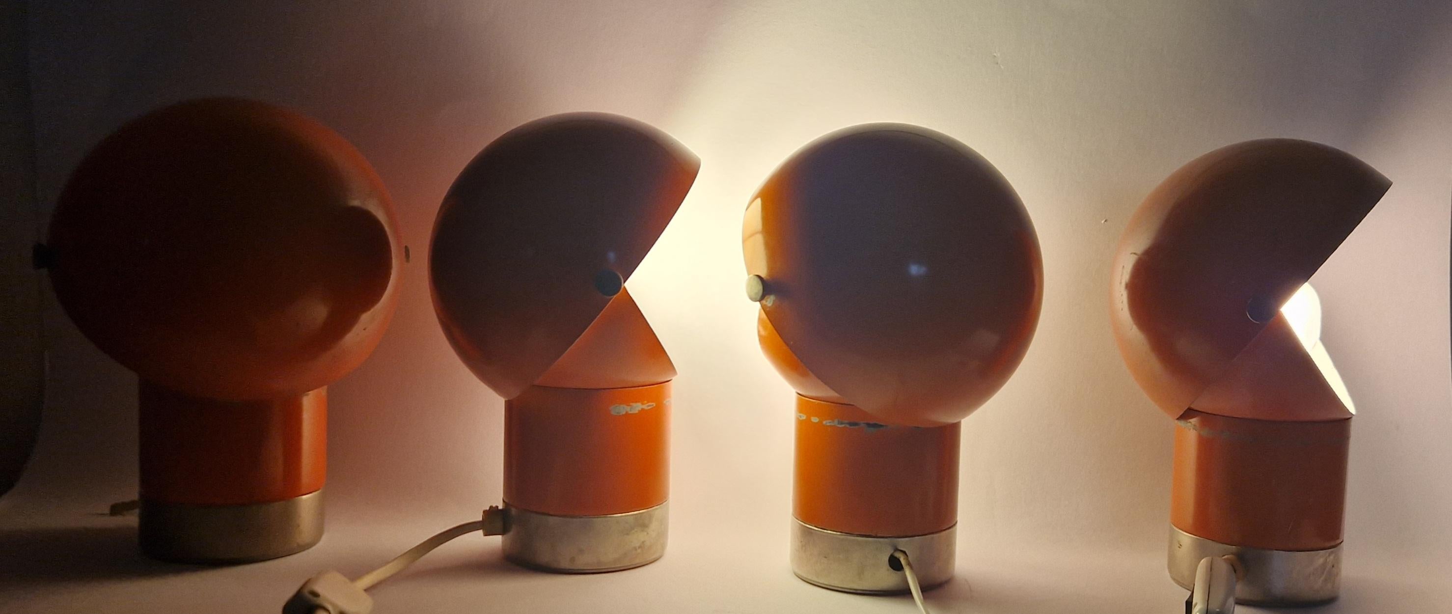 Juego de cuatro raras lámparas de mesa Astronauta Kamenicky Senov, Spaec Age, 1970s en venta 1