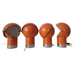 Set of Four Rare Table Lamps Astronaut Kamenicky Senov, Spaec Age, 1970s