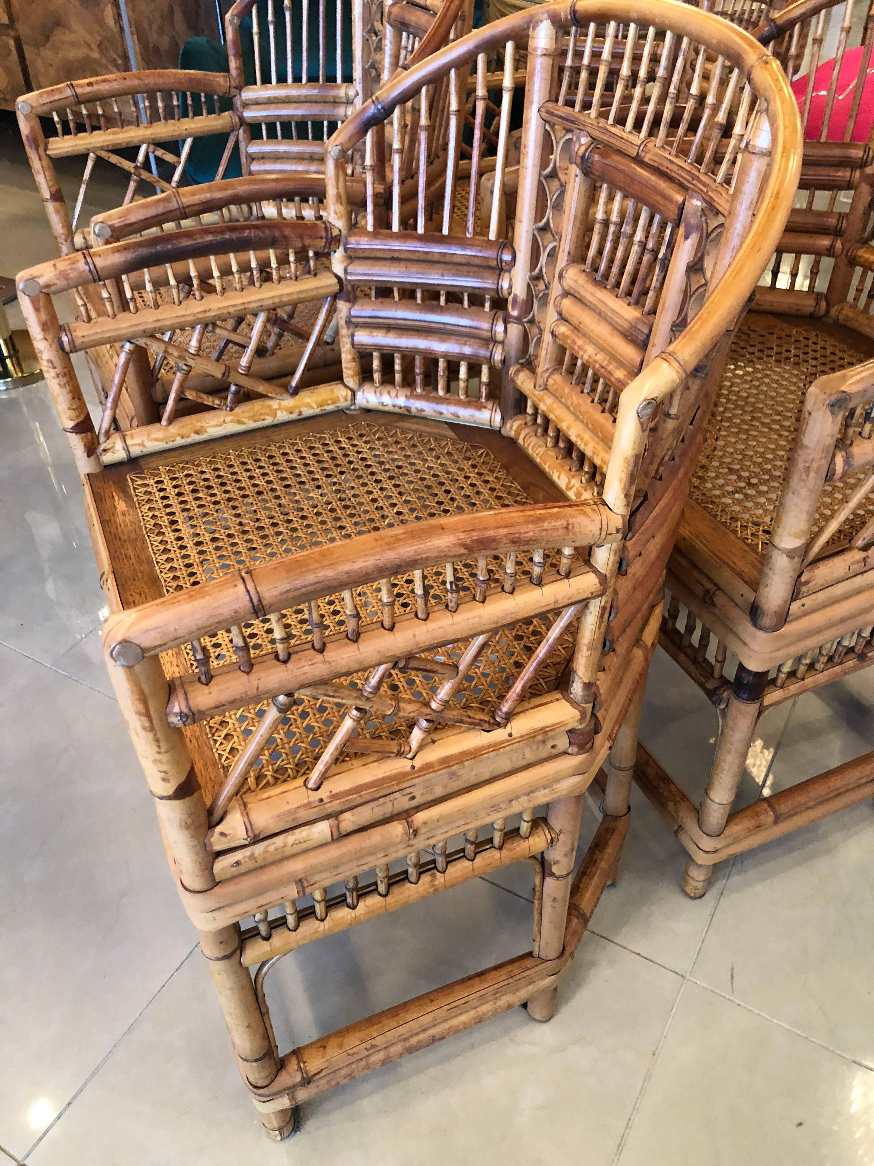 rattan chippendale dining chairs