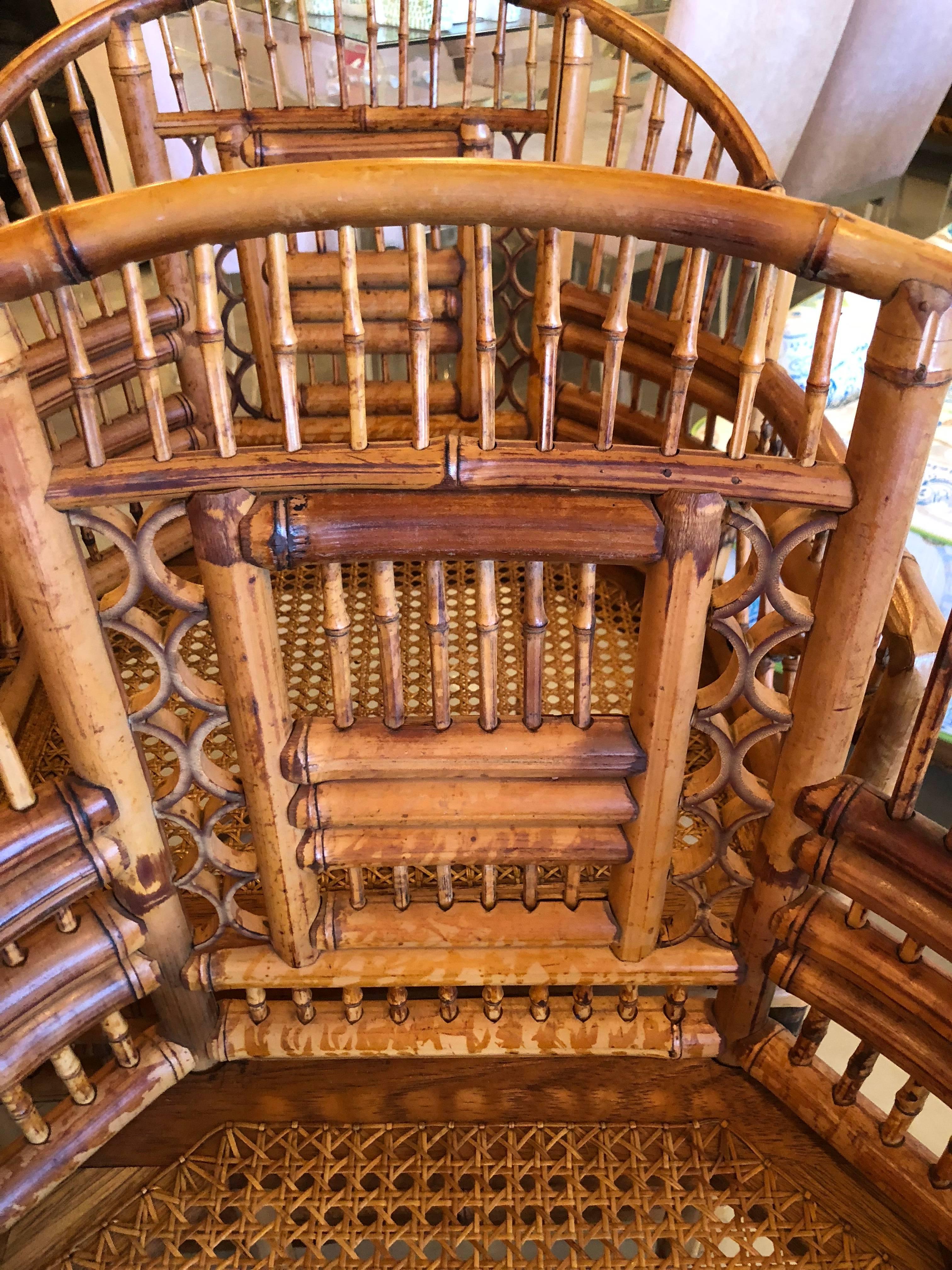 rattan chippendale chairs