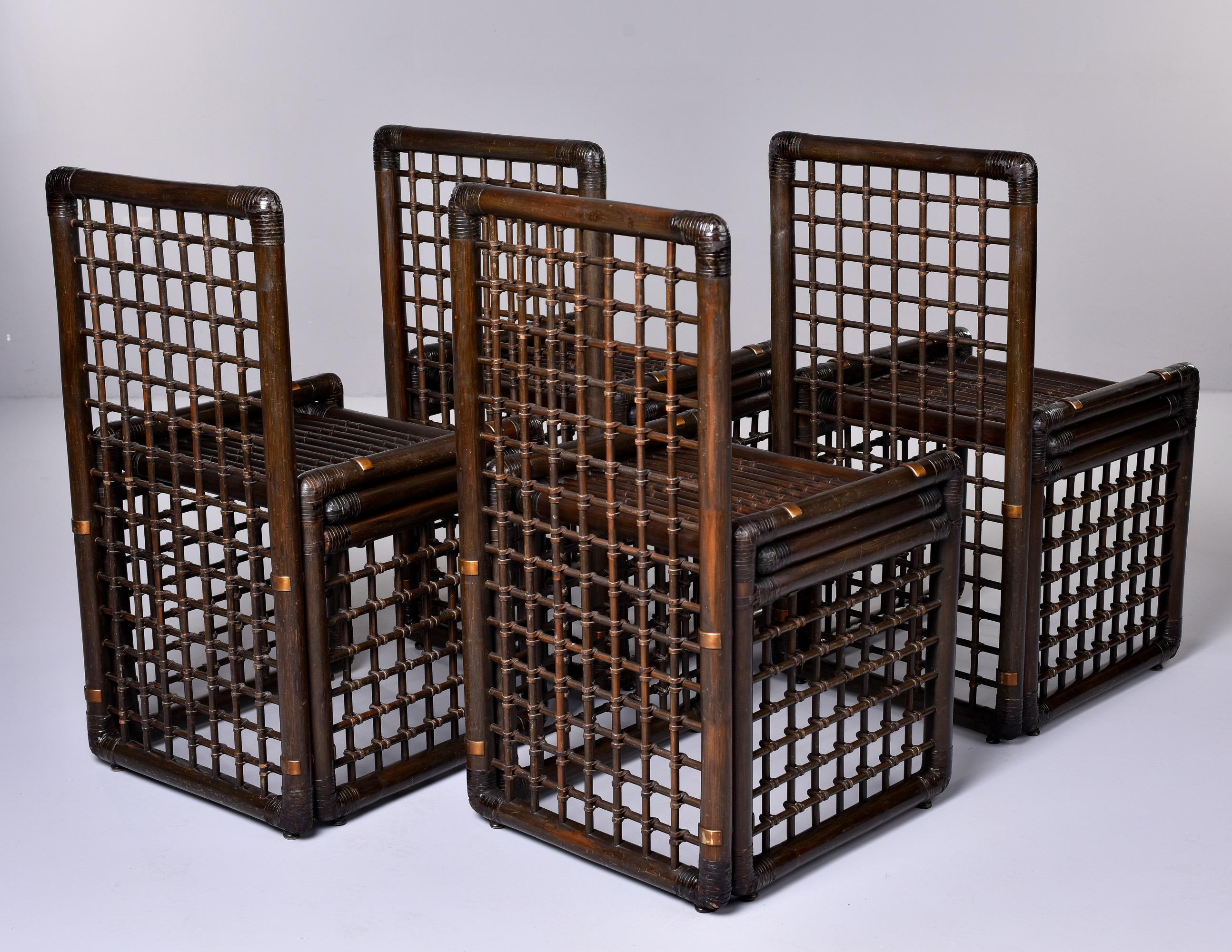Set of Four Rattan Chairs and Table by Afra and Tobia Scarpa for B & B 4