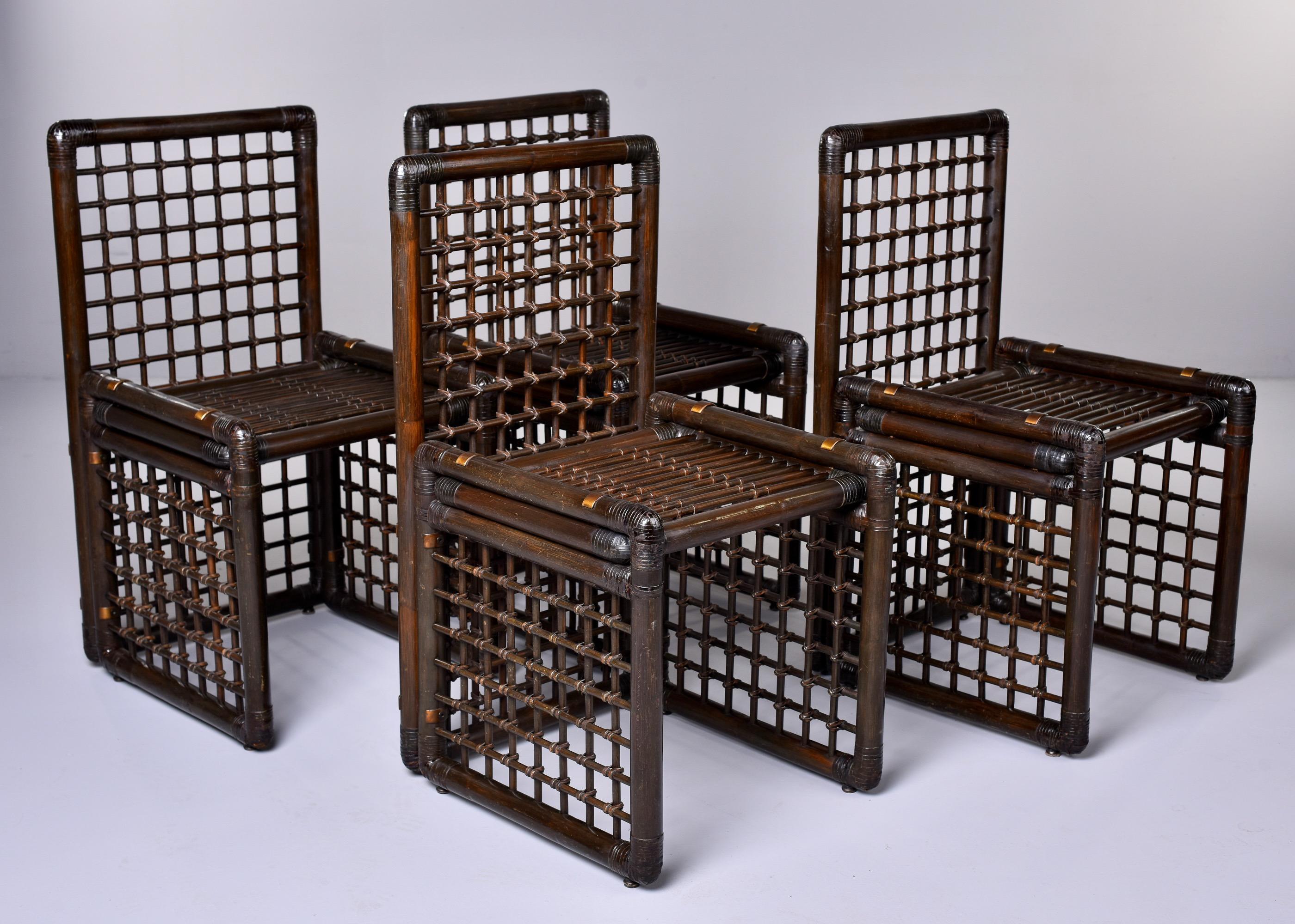 Set of Four Rattan Chairs and Table by Afra and Tobia Scarpa for B & B 2